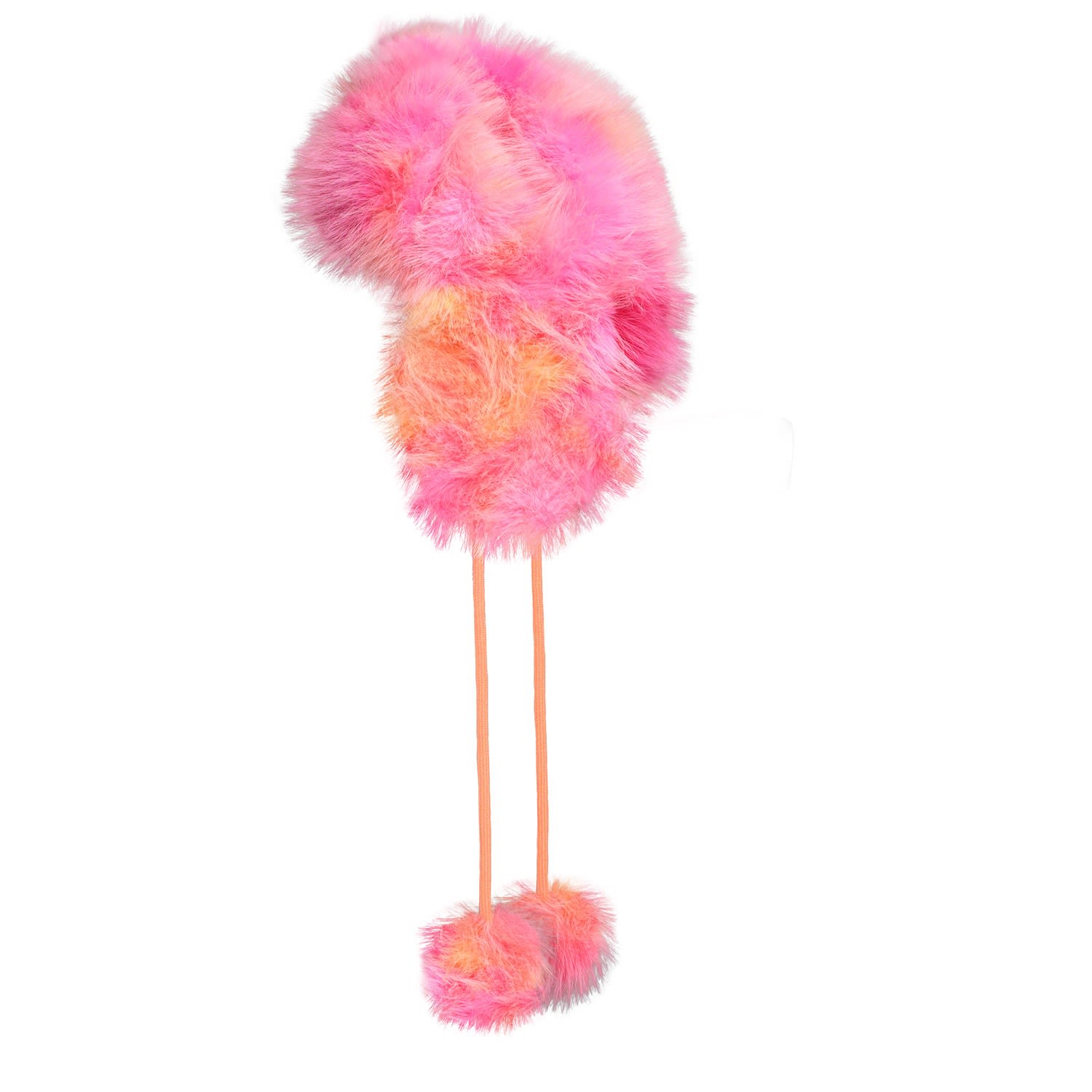 Women’s Pink / Purple â€˜No Fox Hunt’ Faux Fur Trapper Hat In Tie Dye One Size Elsie & Fred