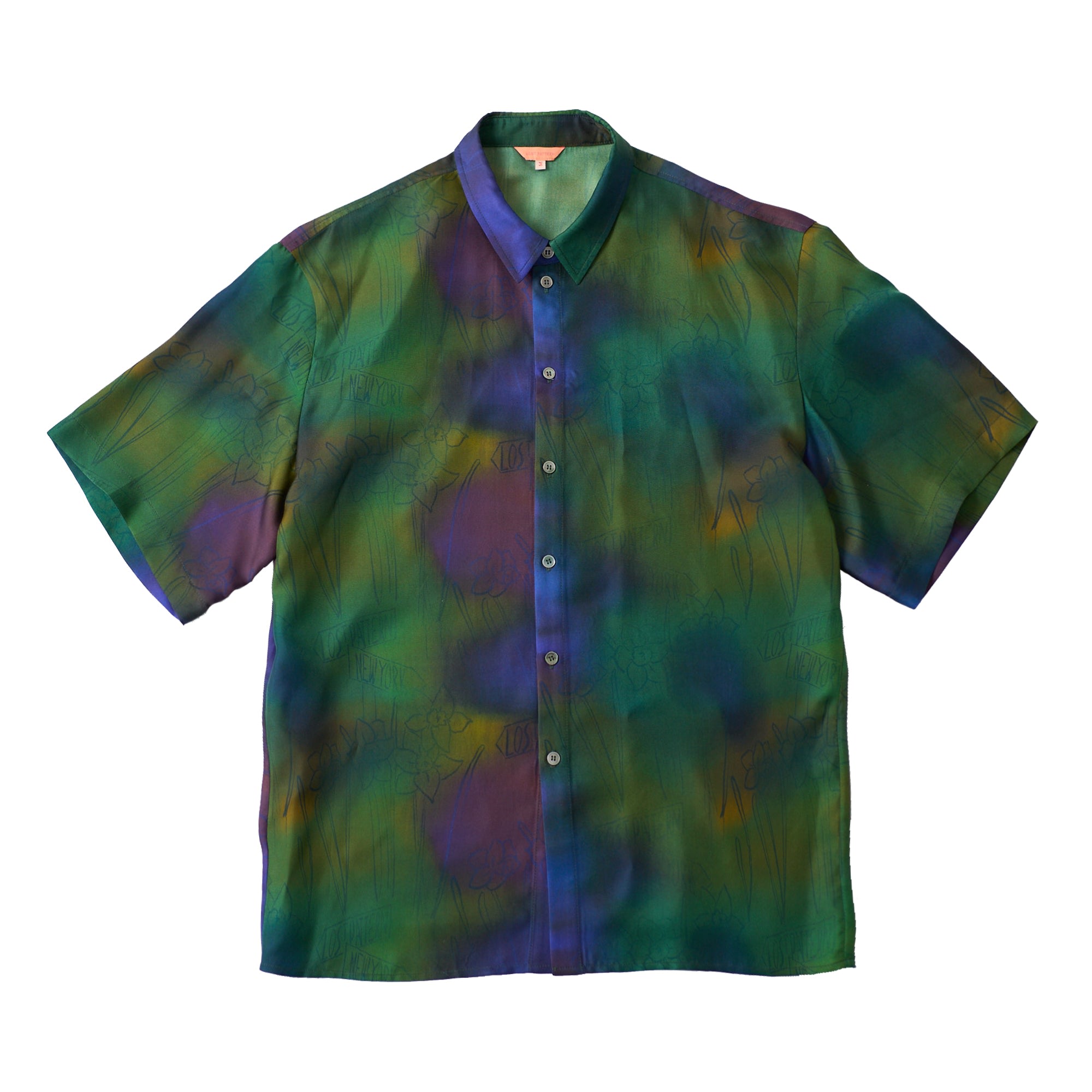 Women’s Brooklyn Oversized Silk Shirt - Green Medium Lost Pattern Nyc