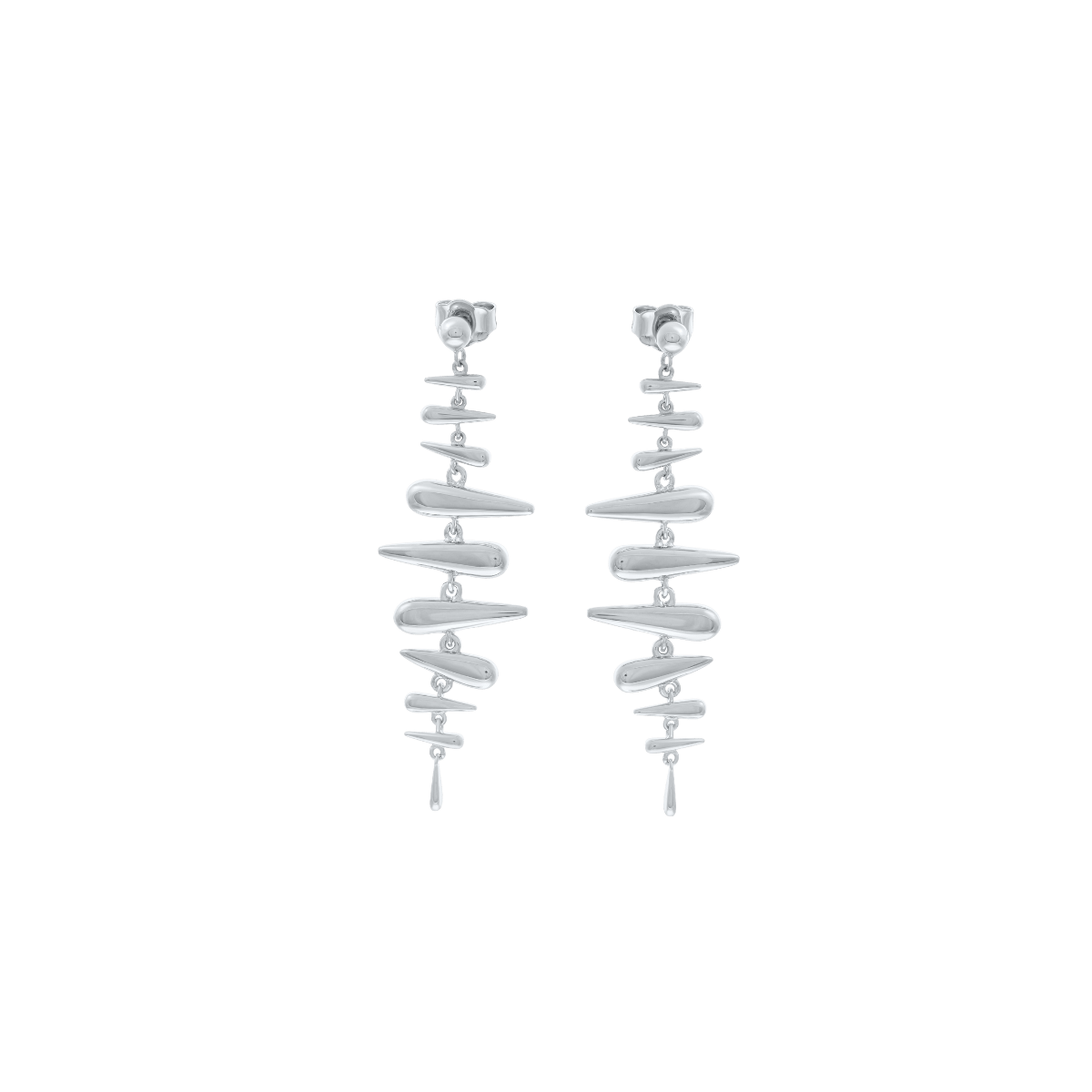 Lucy Quartermaine Women's Silver Shard Statement Drop Earrings In Silver