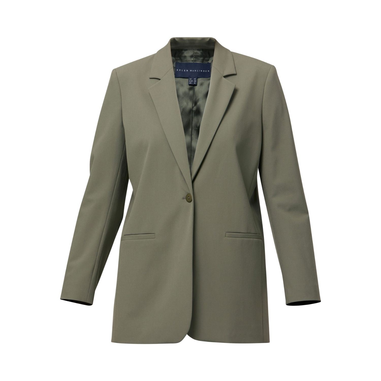Women's Green Cassie Soft Olive Jacket | Extra Small | Helen Mcalinden