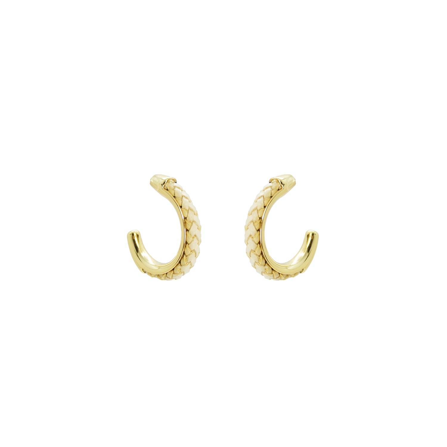 Gissa Bicalho Women's Neutrals Acrylic Handmade Earring Hoop Oca Kahki In Multi