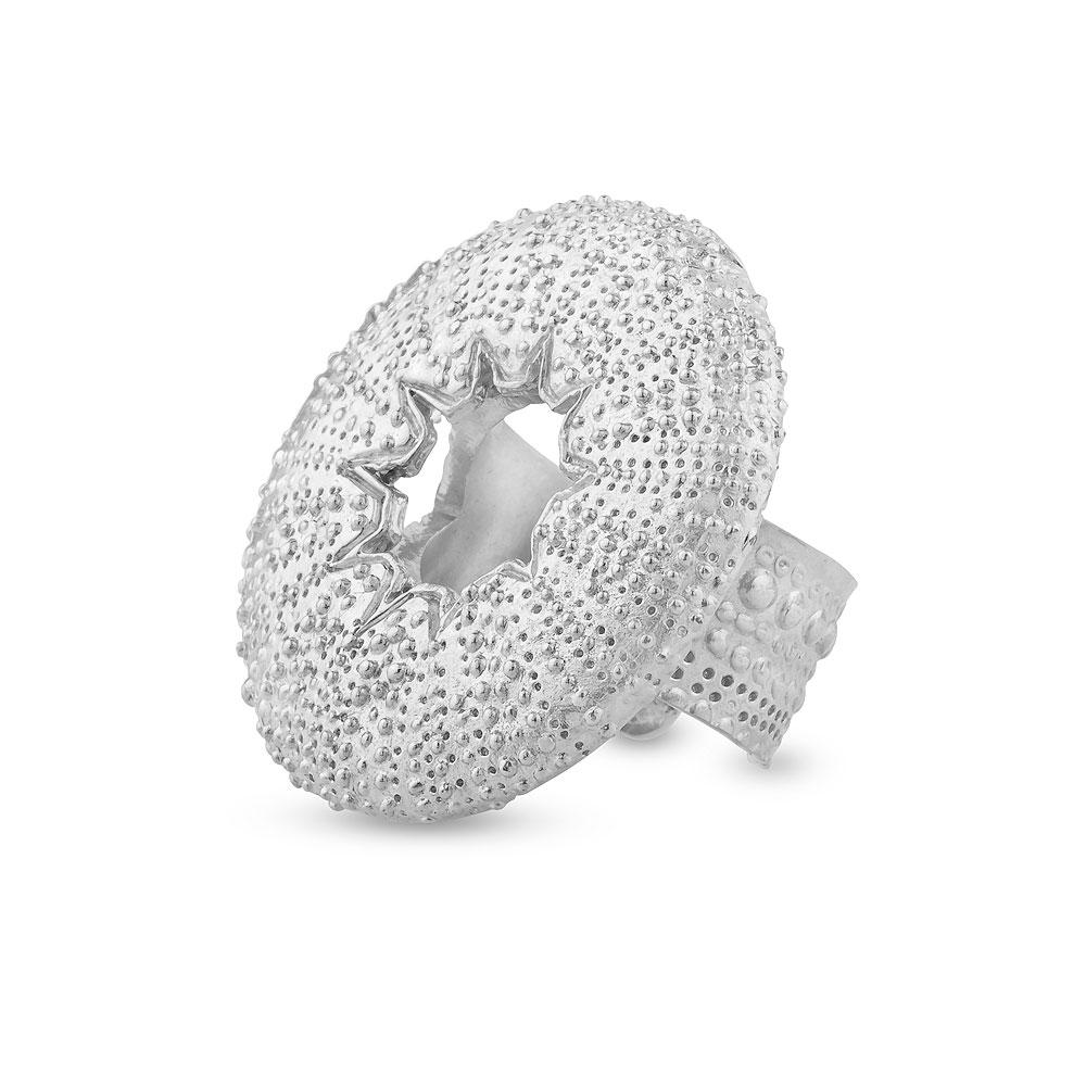 Sophie Simone Designs Women's Ring Sea Urchin Large - Silver In Silver