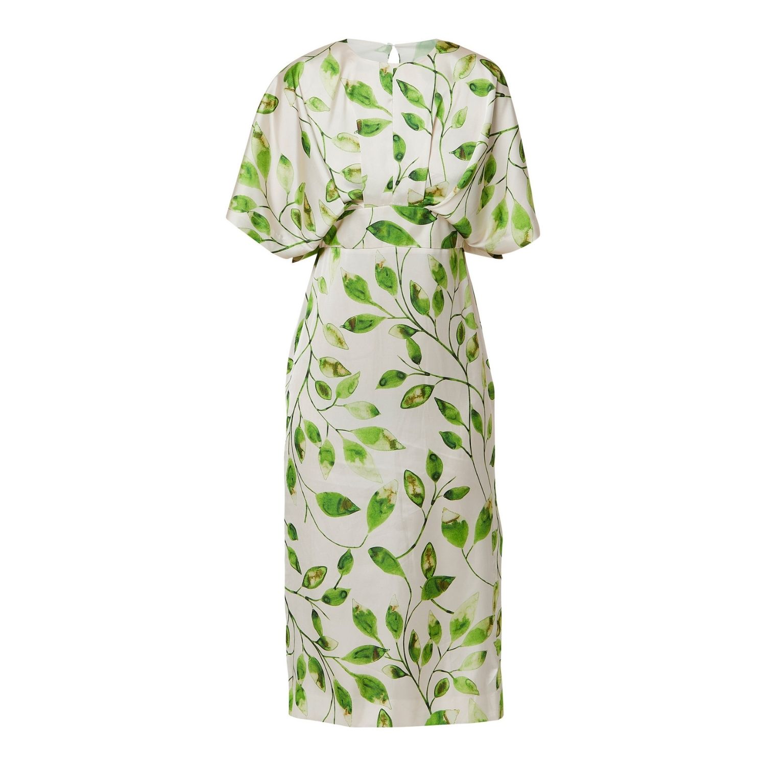 Women’s Green / Neutrals Eabha Leafy Print Dress Medium Helen Mcalinden