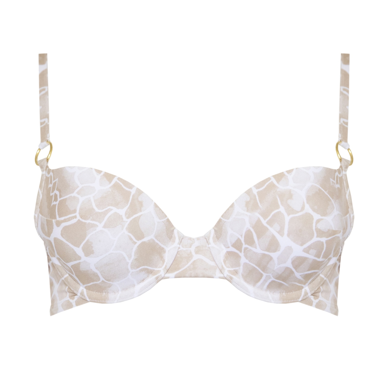 Sophia Alexia Women's Neutrals Sand Pebbles Fiji Bralette Bikini Top In Yellow