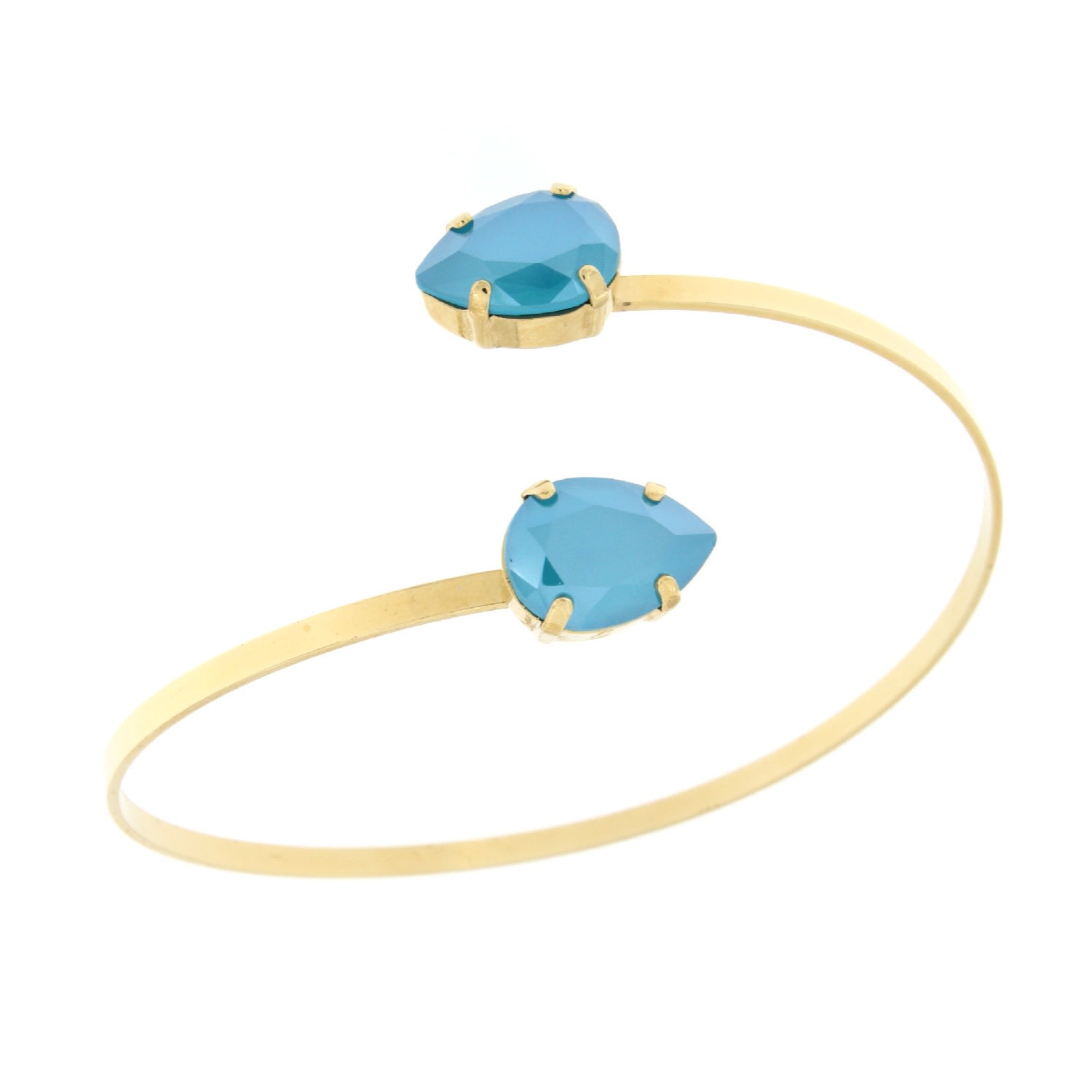 Rosaspina Firenze Women's Azure Blue Double Drop Bangle In Blue