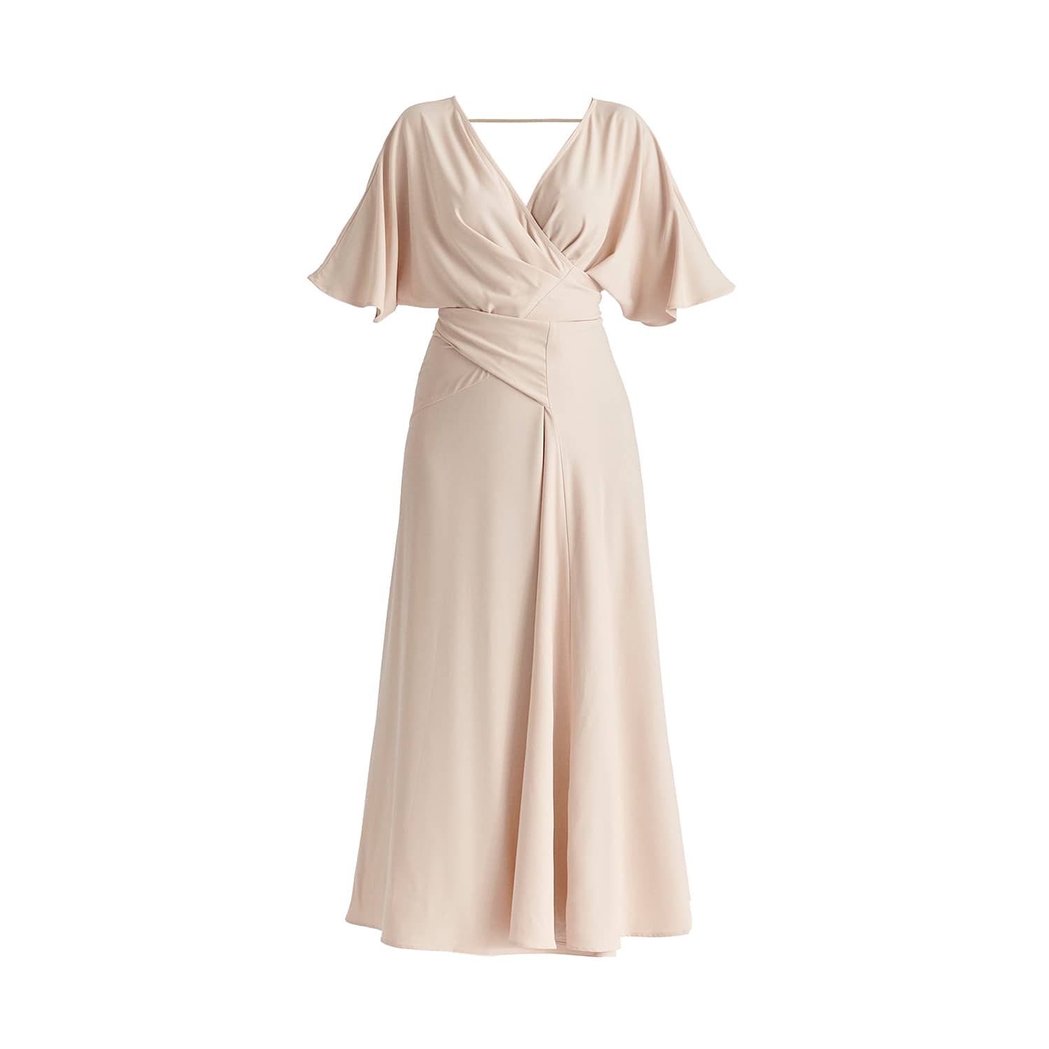 knee length plus size bridesmaid dresses Off-the Shoulder Wrap Maxi Minimalist Bridal Dress  HAREM's Brides