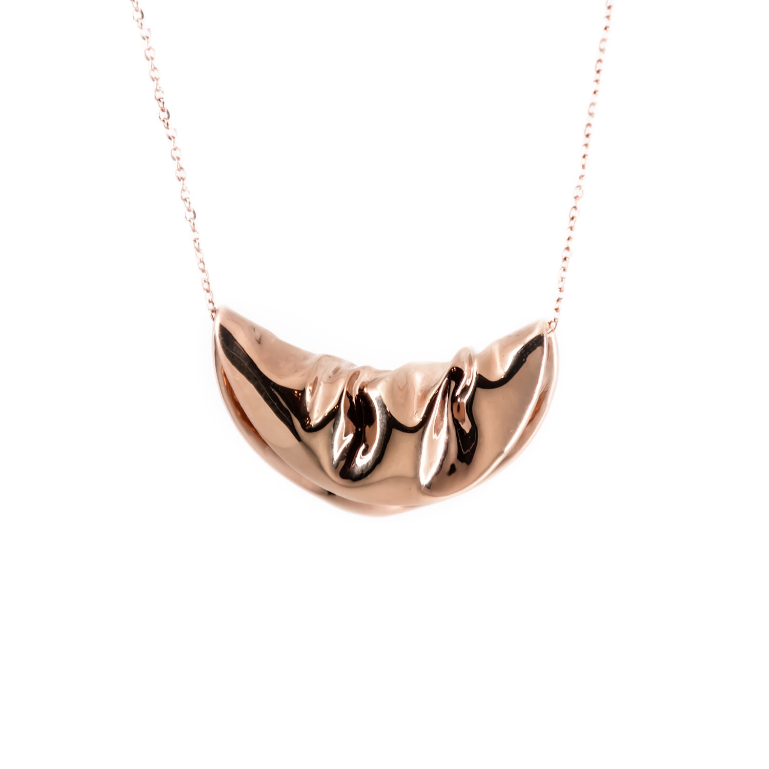 Women’s Rose Gold Plié Pendant Draped Circle Medium Plaitly