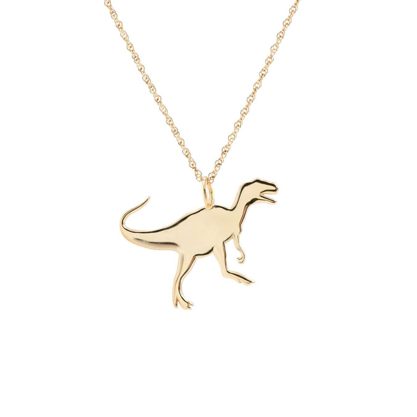 Women’s Oversized Dinosaur Necklace Gold Filled Kris Nations