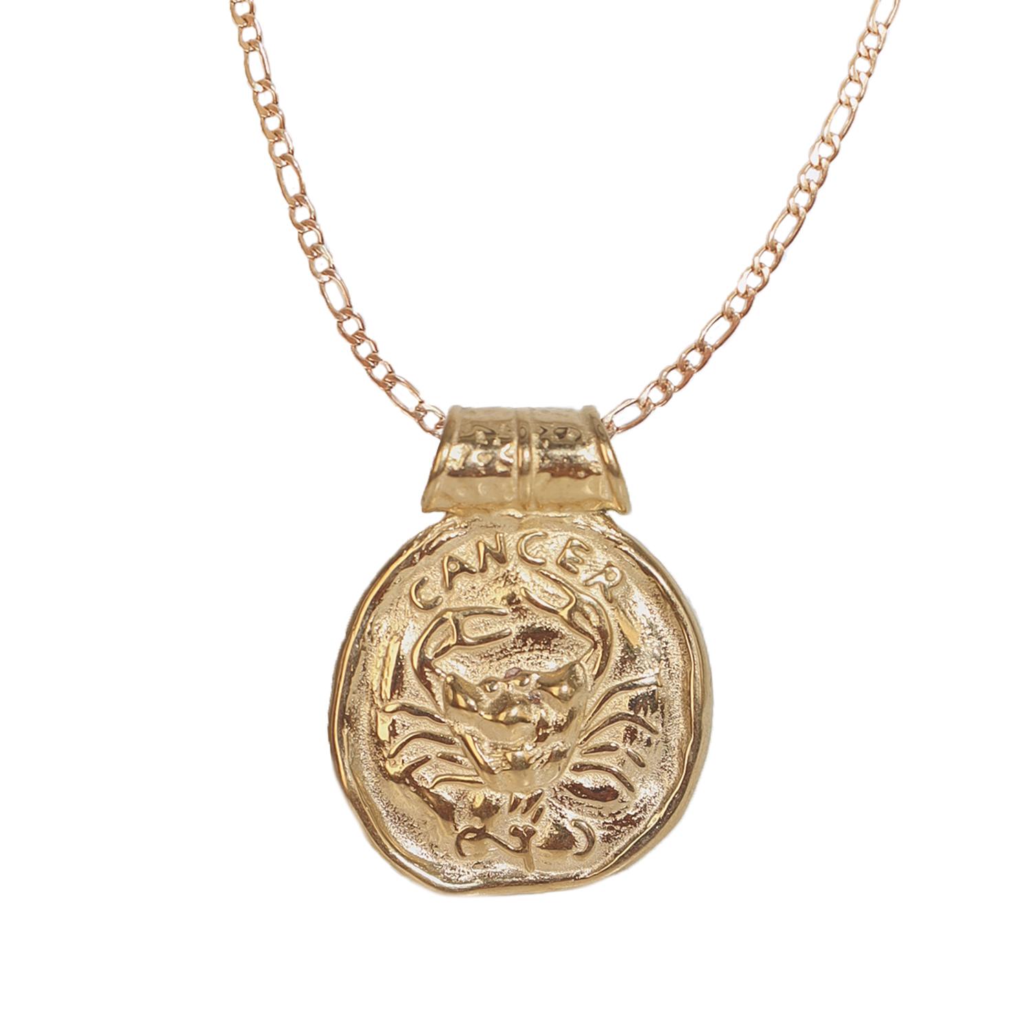 Molly Olivia Women's Gold Cancer Star Sign Necklace