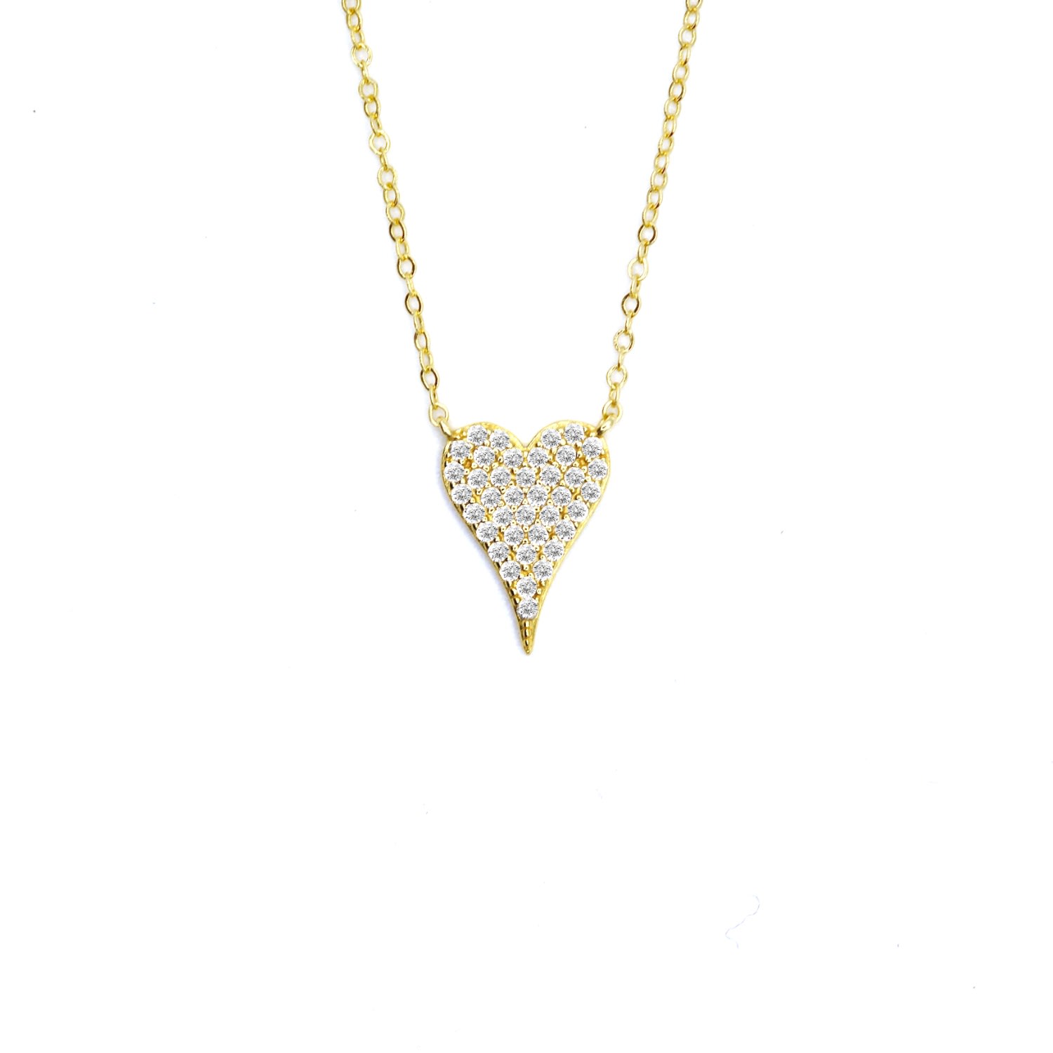 Women’s Heart Gold Necklace Vicstonenyc Fine Jewelry