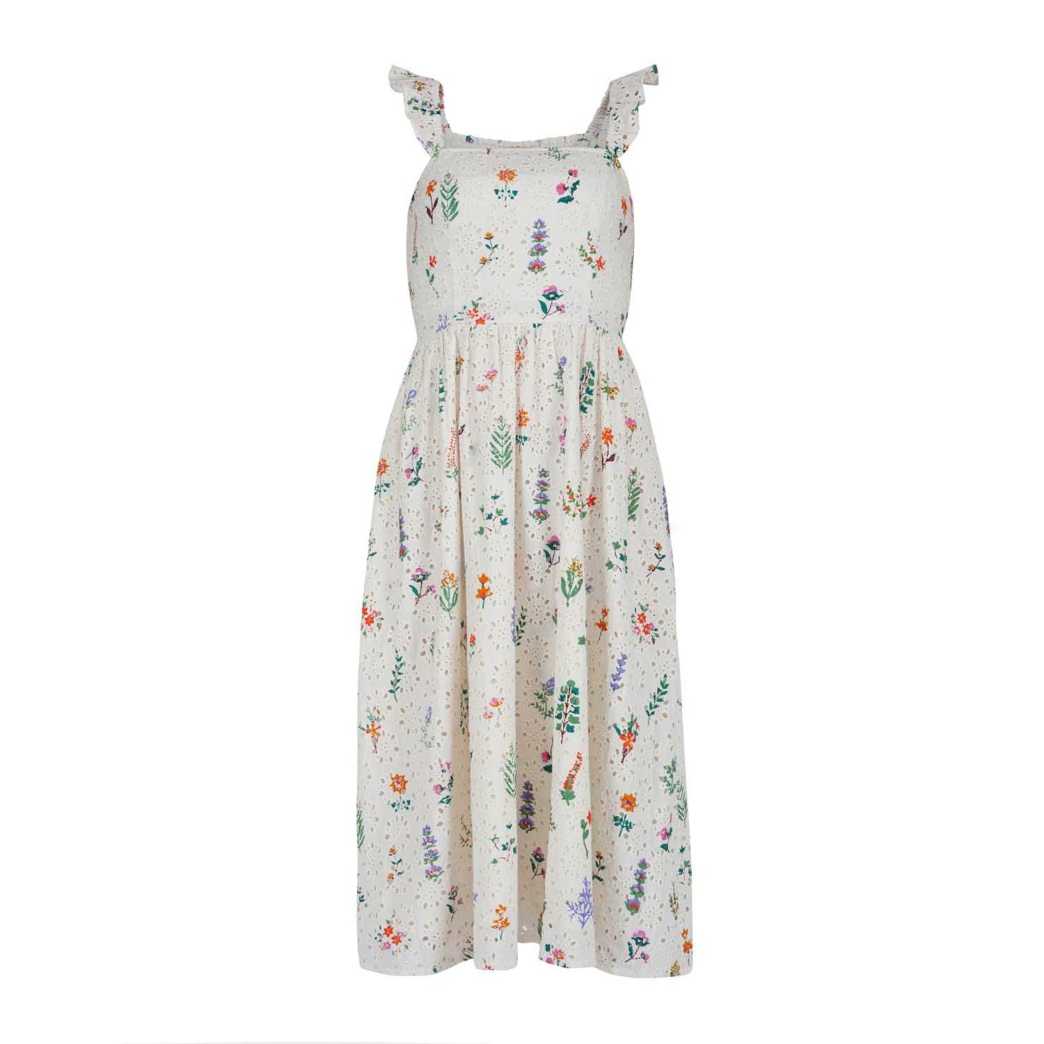 Em & Shi Women's White Summer Herbs Picnic Dress