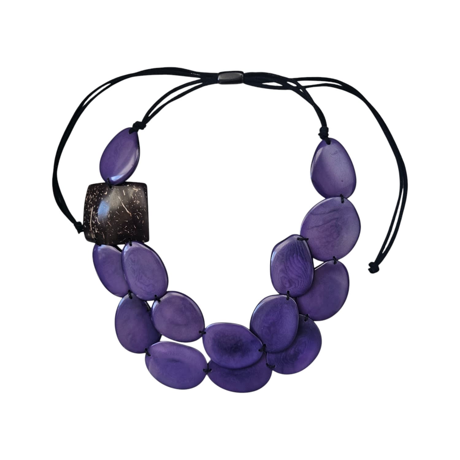 Shamuk Women's Pink / Purple Tagua And Coconut Necklace Purple