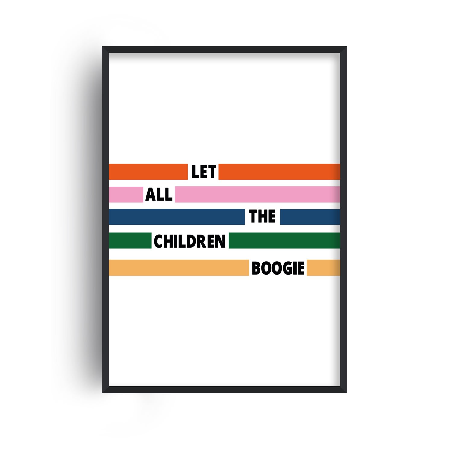 Fanclub Let All The Children Boogie Retro Bowie Inspired Giclée Art Print In White