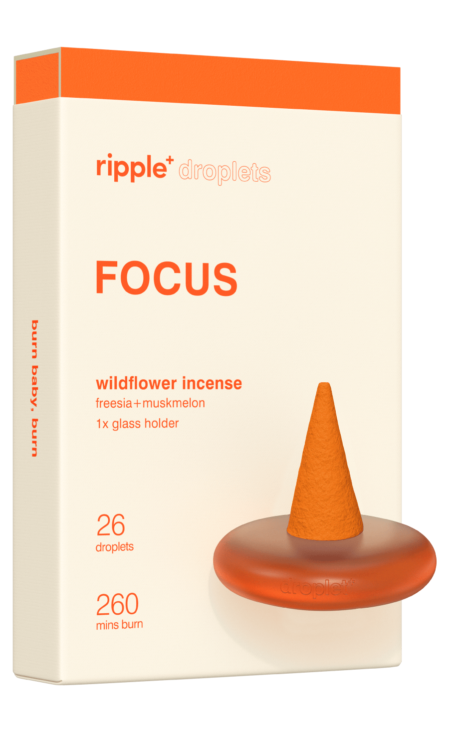 Ripple Yellow / Orange Focus Incense Droplet - Wildflower Aroma In Yellow/orange