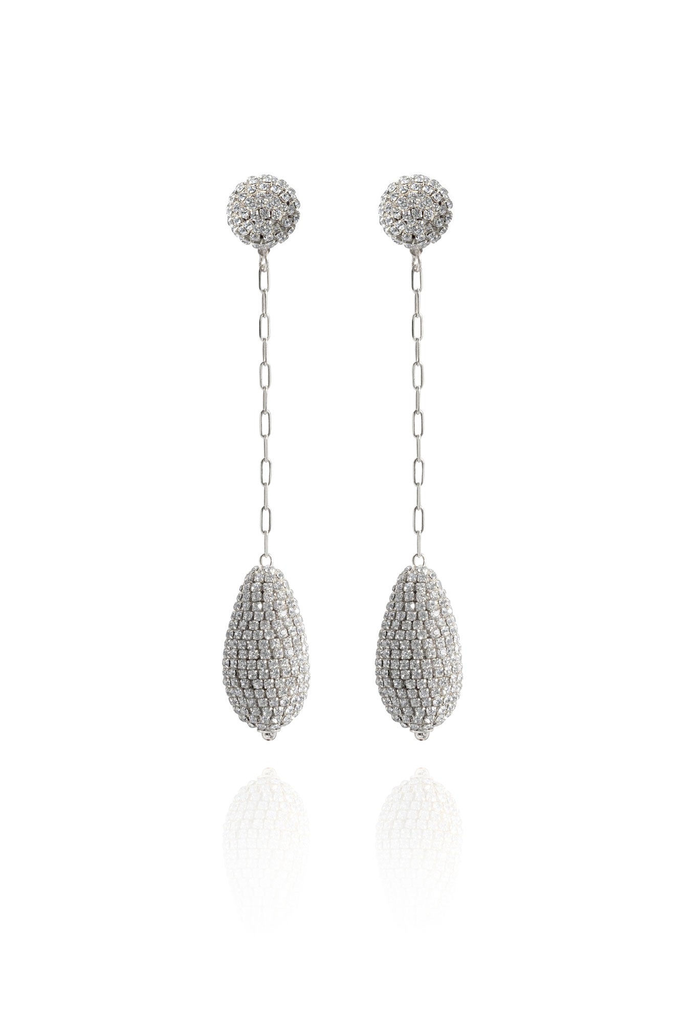 Women’s Marcelle Earrings In Long Silver Drops Saule Label