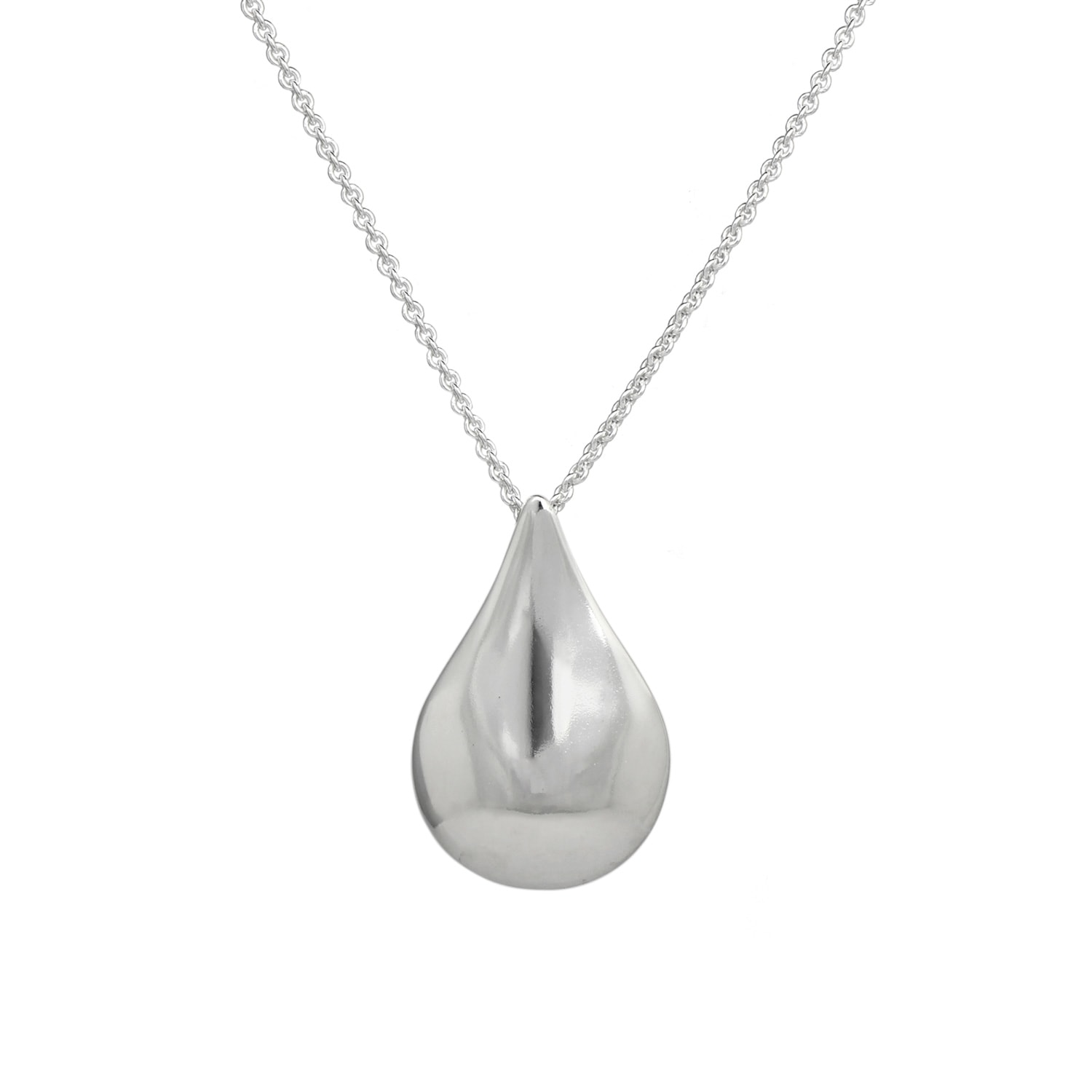 Freya & Thor Of Sweden Women's Tear Of Freya Necklace - Sterling Silver Mid In Silver