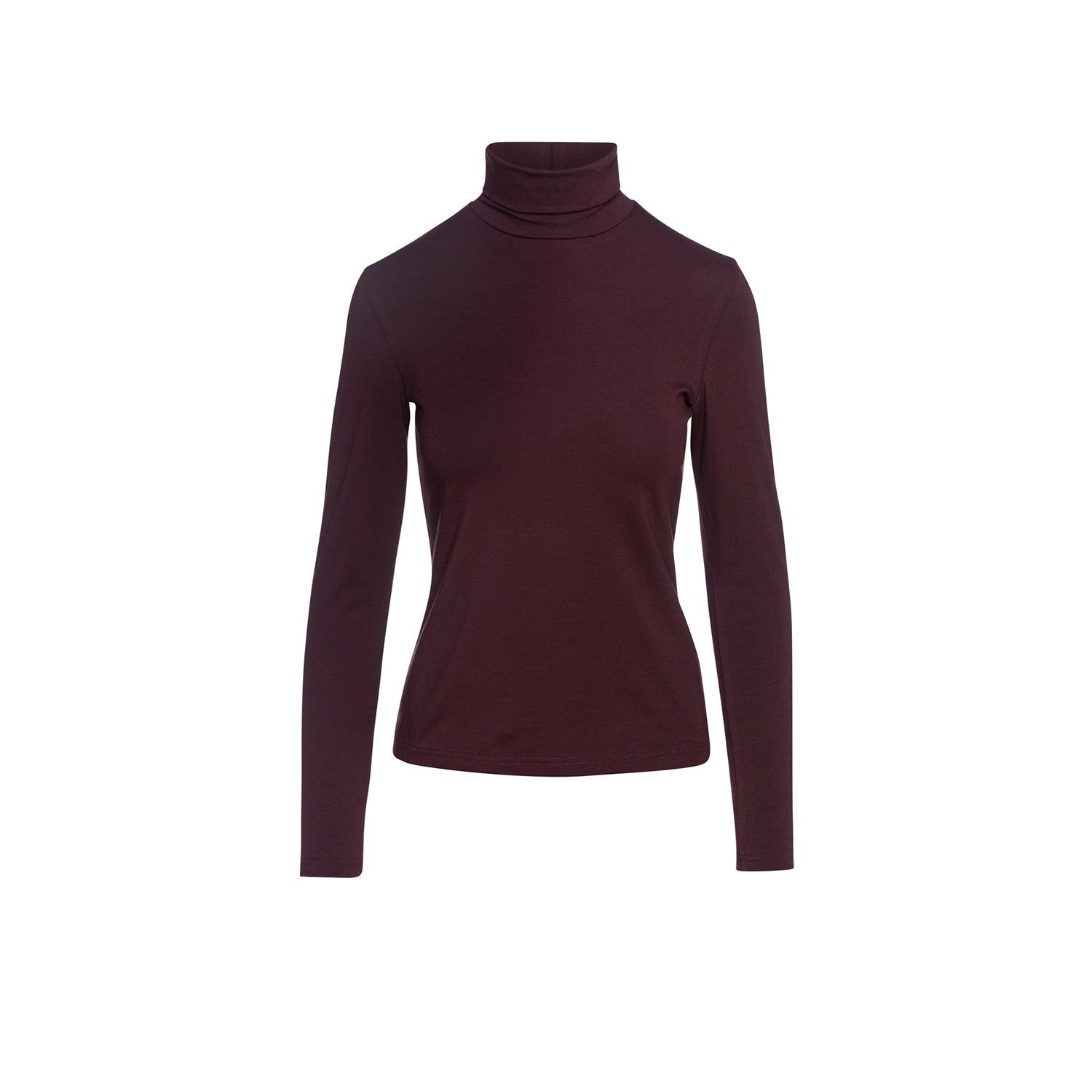 Conquista Women's Pink / Purple Maroon Turtle Neck Top By  In Sustainable Fabric In Pink/purple