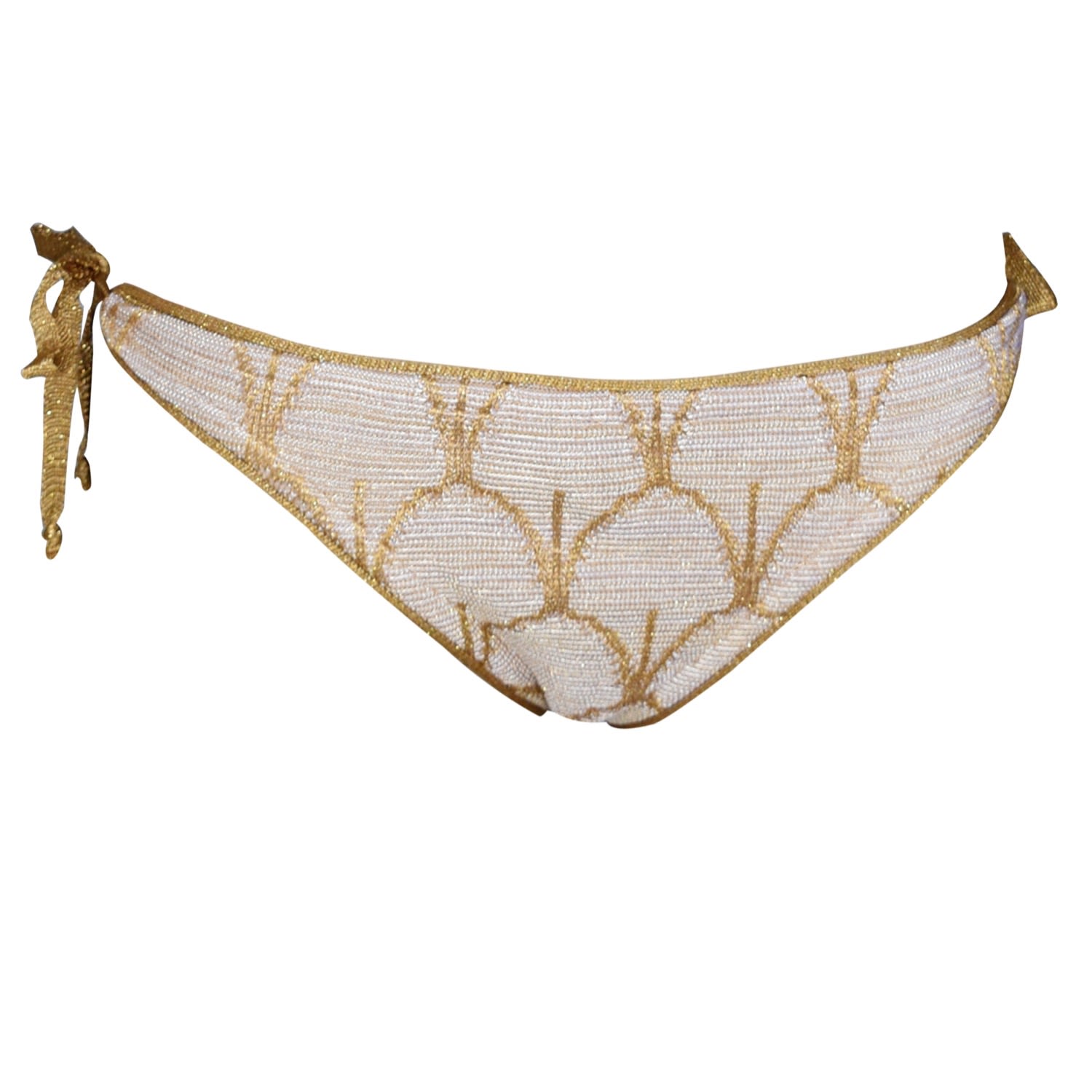 Women’s Gold / Neutrals Lyria Brazilian Bikini Bottom Small Maria Aristidou