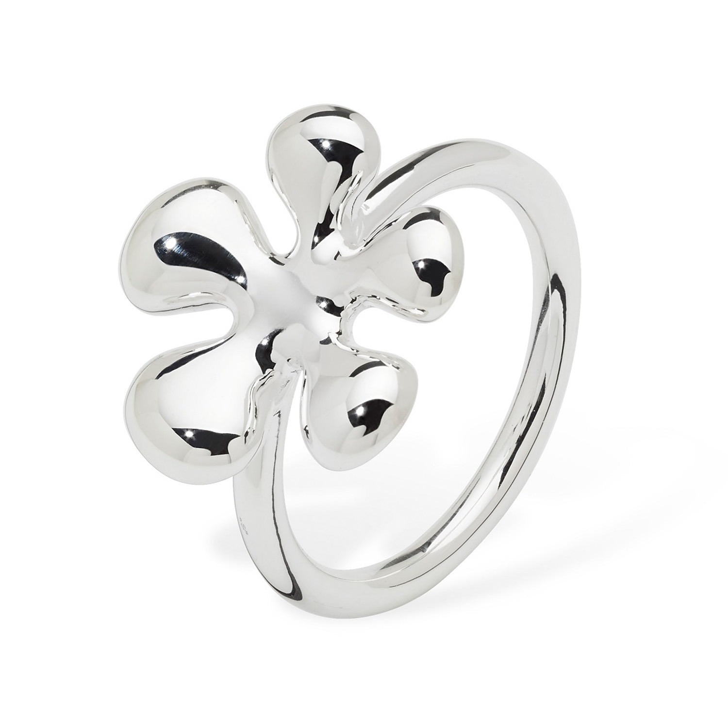 Shop Lucy Quartermaine Women's Silver Raised Splash Ring