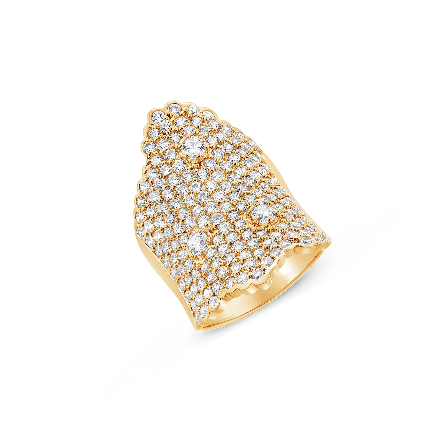 Sally Skoufis Women's White / Gold Minx Ring With Man Made Cz Diamond Stimulant In Sterling Silver & 18k Gold Verm In Multi