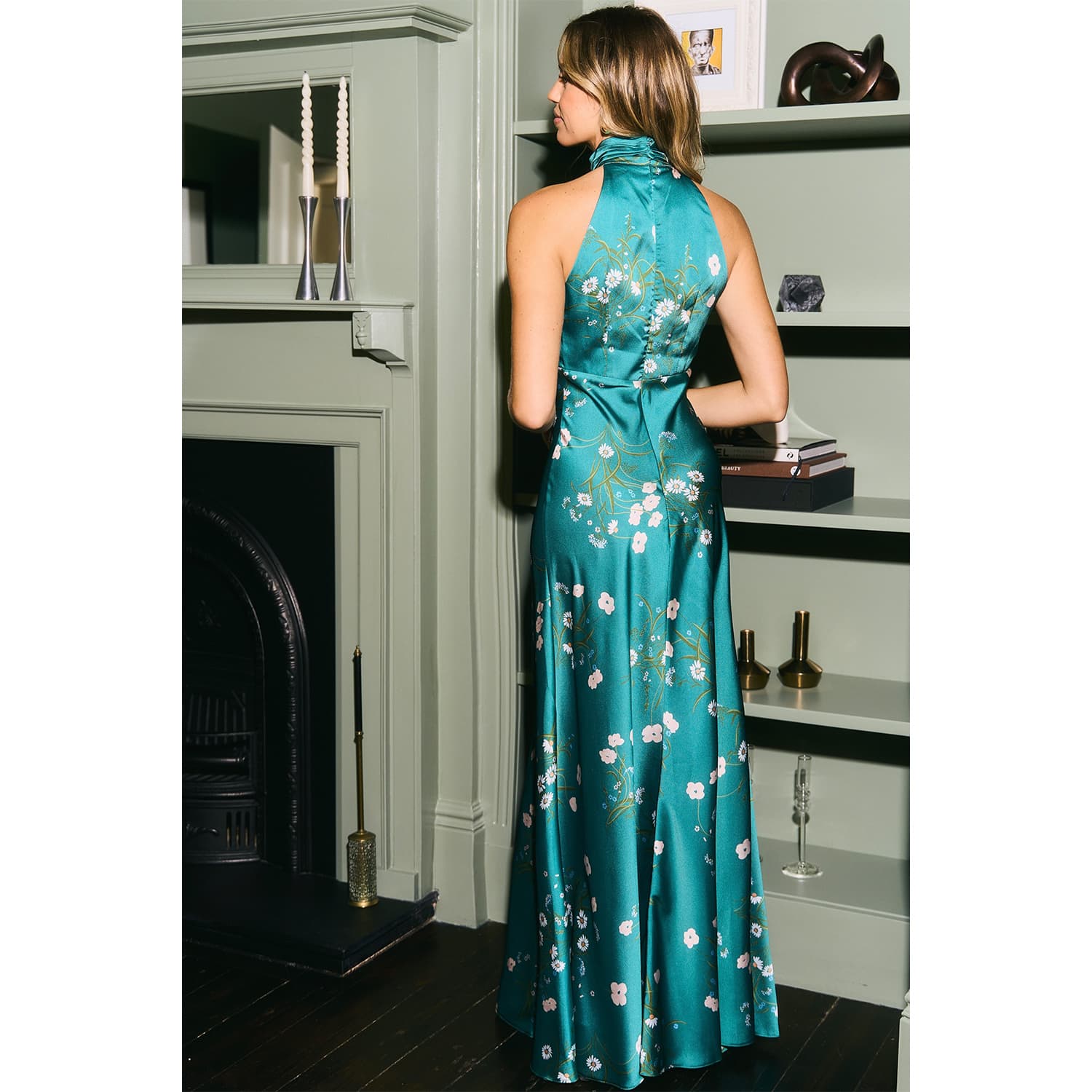 Knuth Marf flower print satin dress Floral Print Satin Maxi