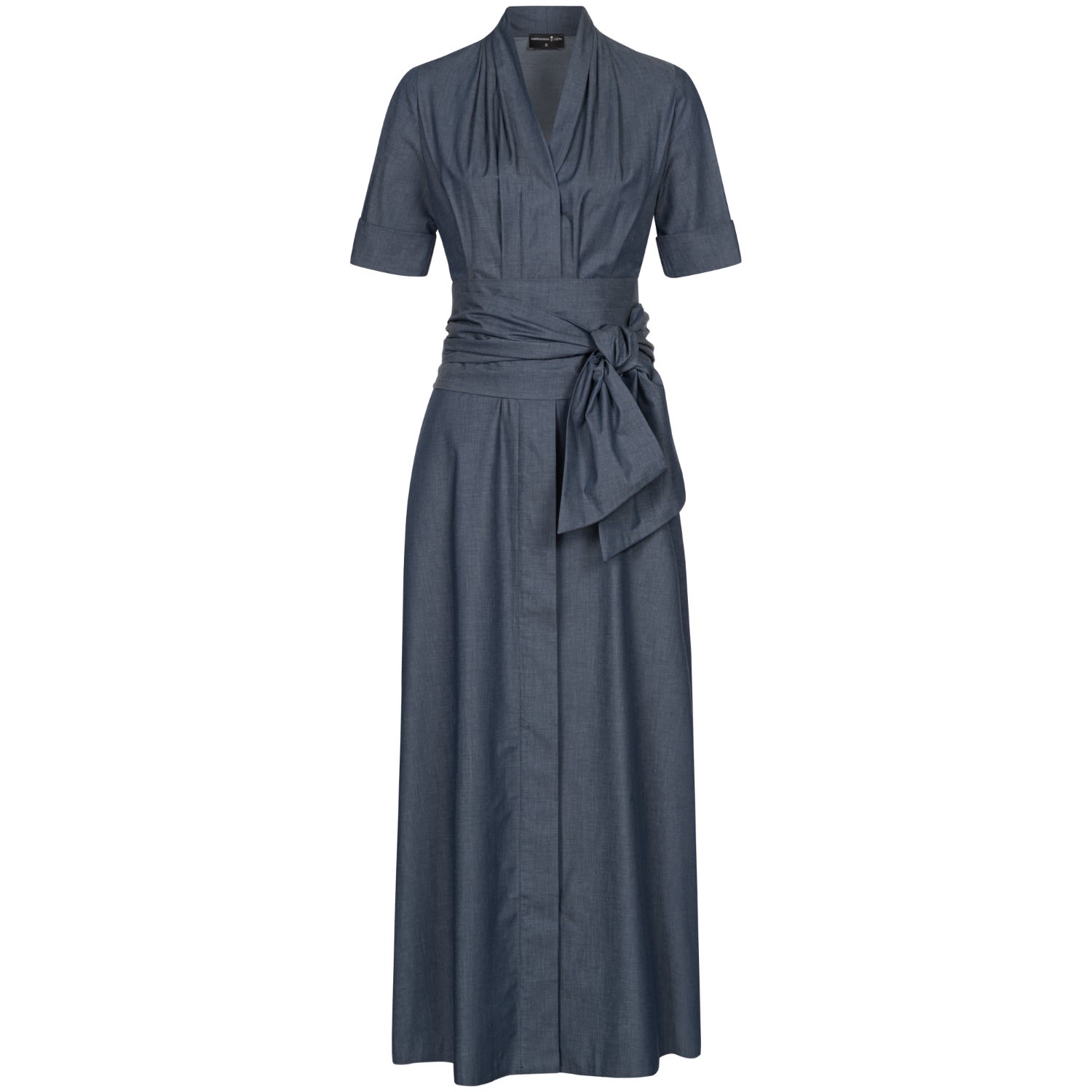 Women’s Maxi Shirtdress With Detachable Wide Belt Blue Large Marianna Dri