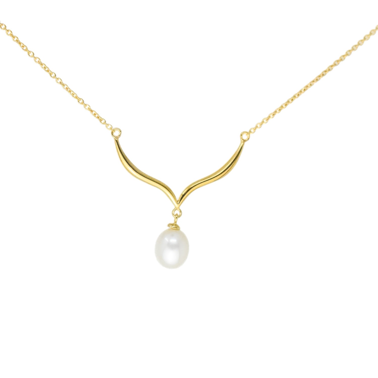 Women’s Gold Love At First Sight Pearl Necklace Dov Jewelry