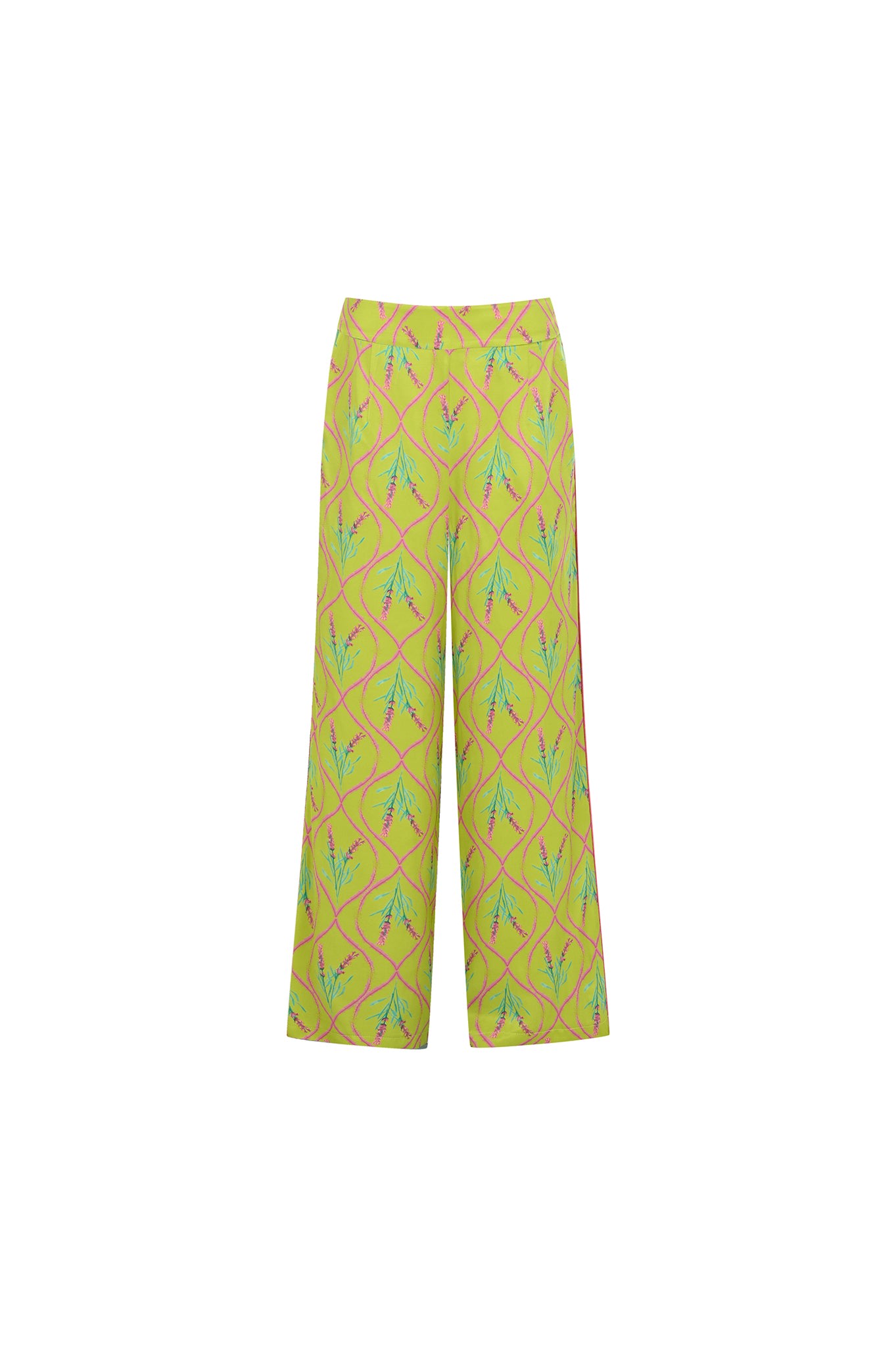 Women’s Green Elara Flowing Pyjama Style Trousers Extra Small Kaus Studio
