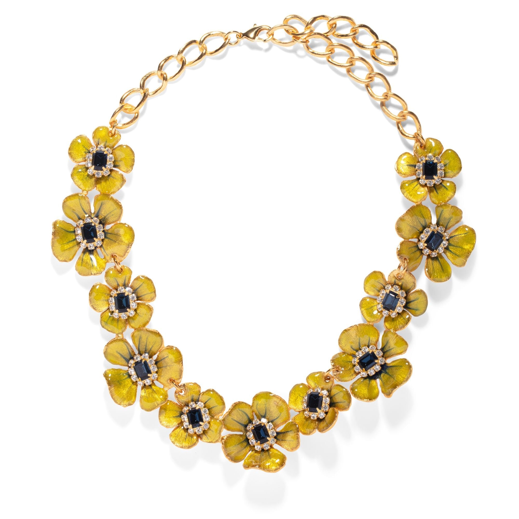 The Pink Reef Women's Yellow  Flora Necklace In Jonquil In Gold