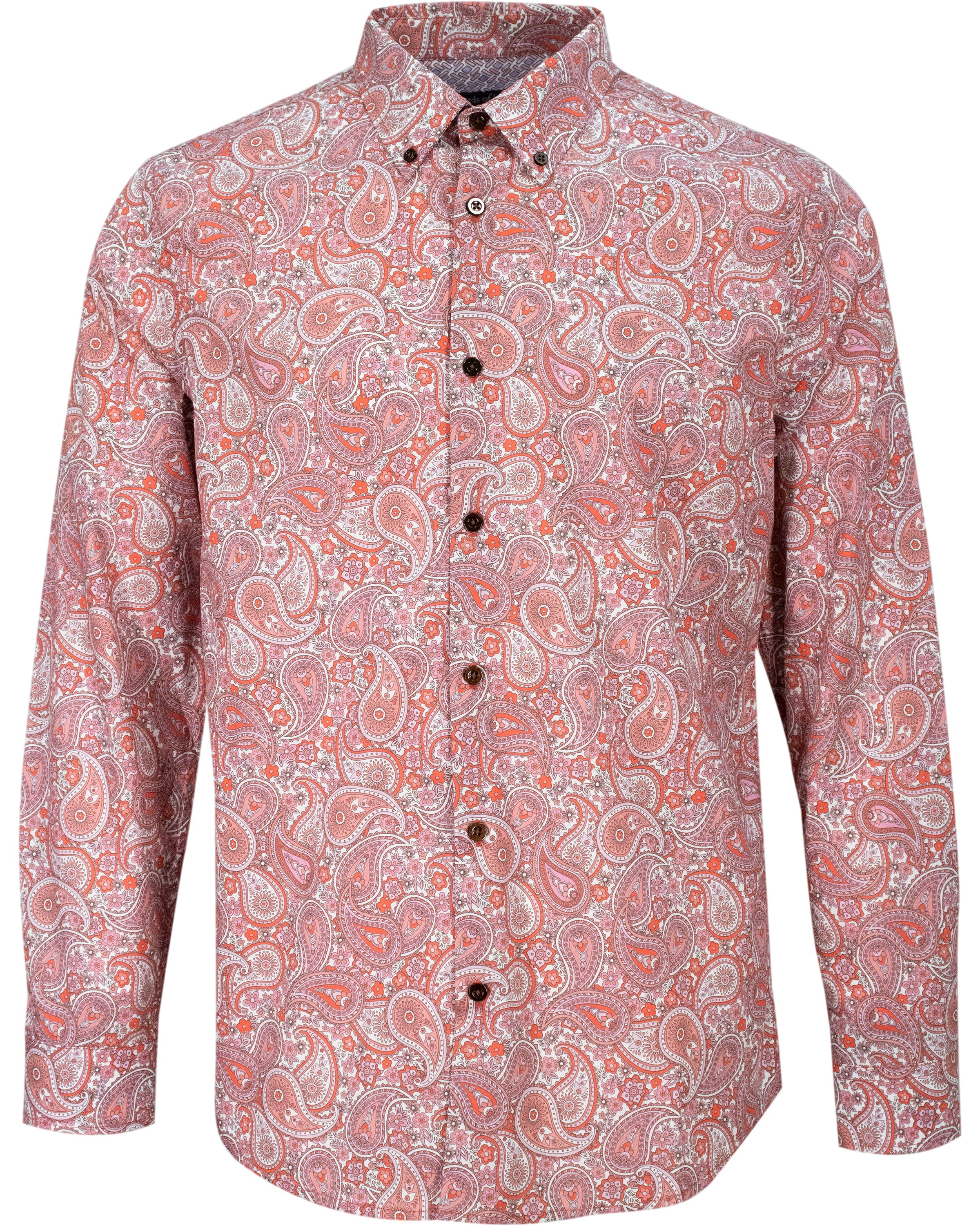 Men’s Pink / Purple Morris Pow Paisley - Melon Small Lords of Harlech