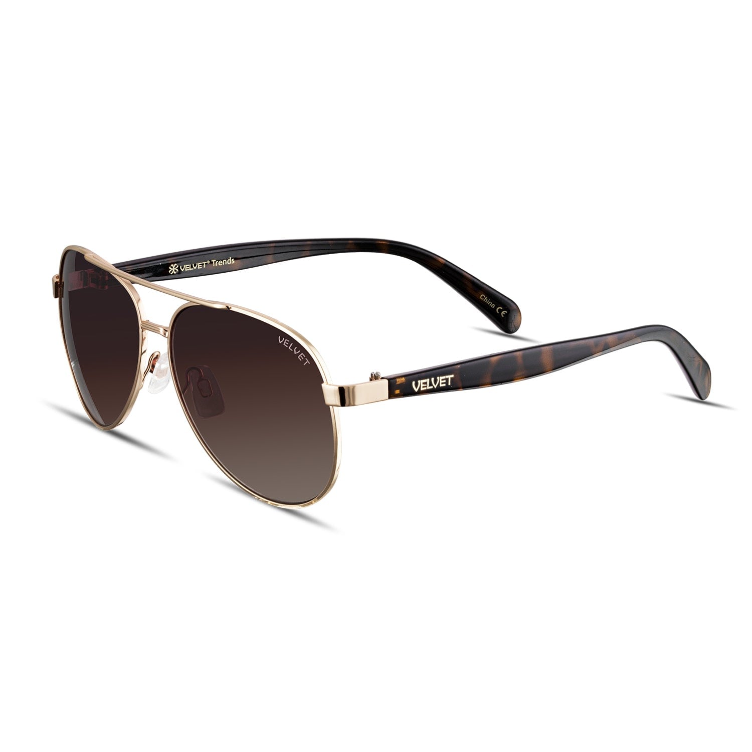 Velvet Eyewear Women's Gold / Black / Brown Oval Small Face Shape Sunglass Style Box In Multi