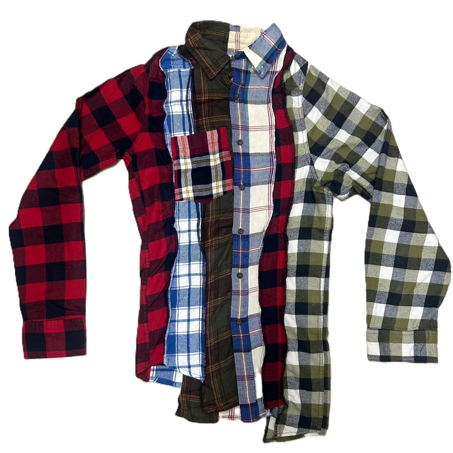 Zasta Studio Men's Deconstructed Flannel Shirt In Multi
