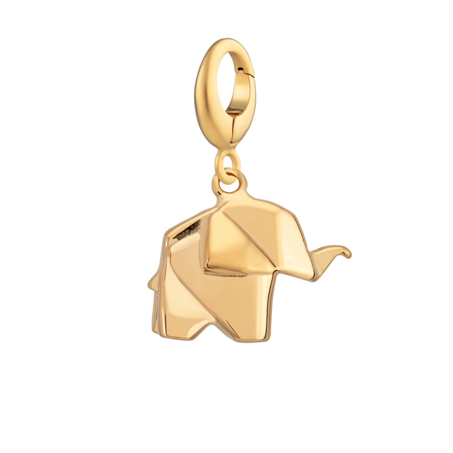 Lily Charmed Women's Gold Plated Origami Elephant Charm