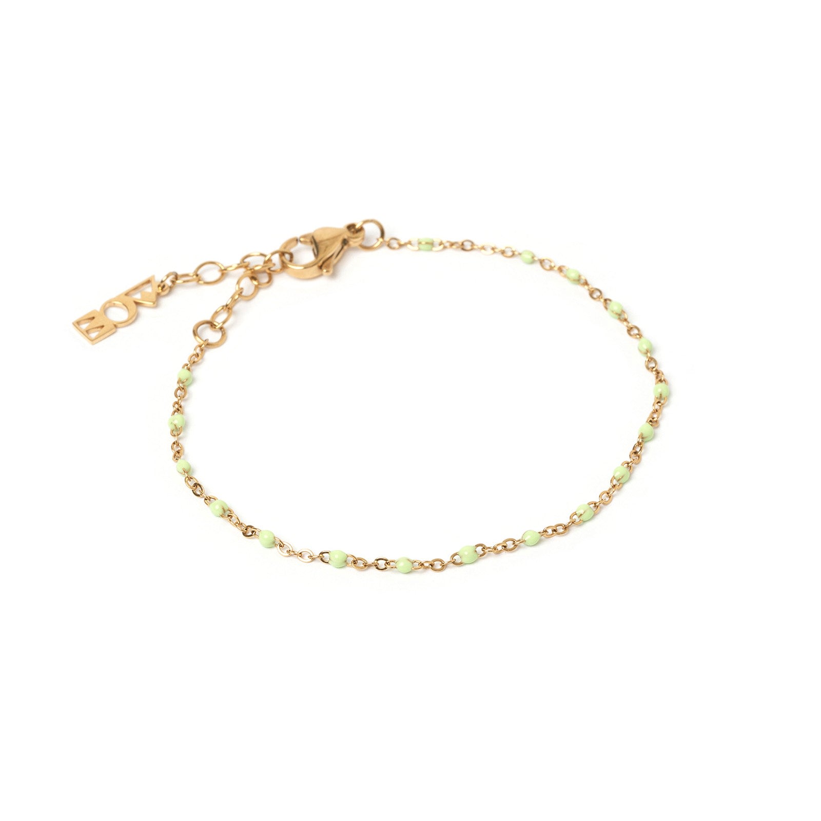 Women’s Green Peggy Gold & Enamel Bracelet - Mint Arms of Eve