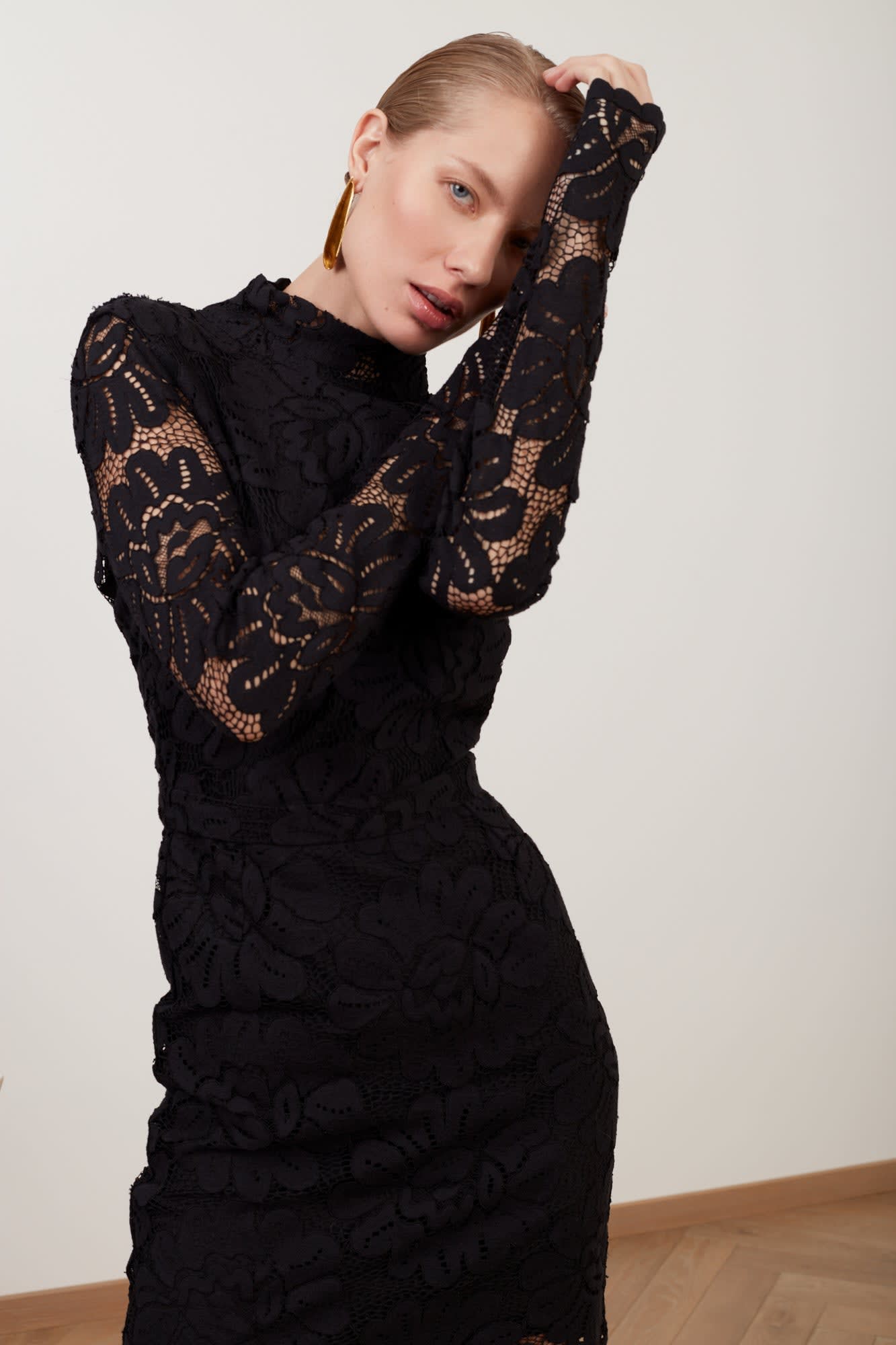 ワンピース andmay Poppy lace mini dress black andmay Poppy