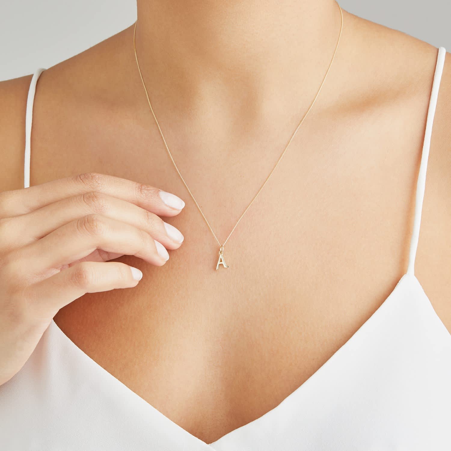 Tiny Initial Necklace