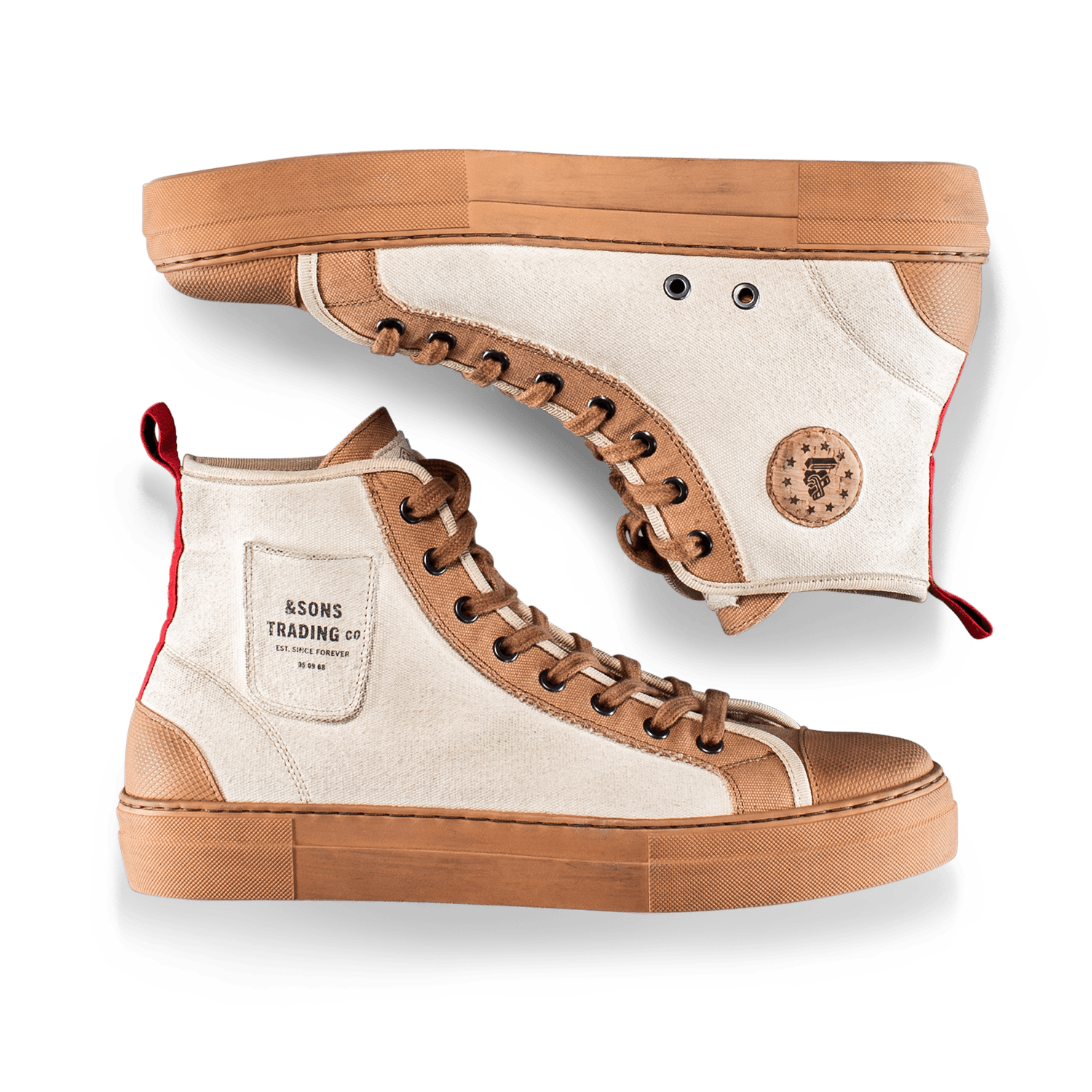 &sons Trading Co Men's Brown &sons Baseline Basketball High Top In Brown
