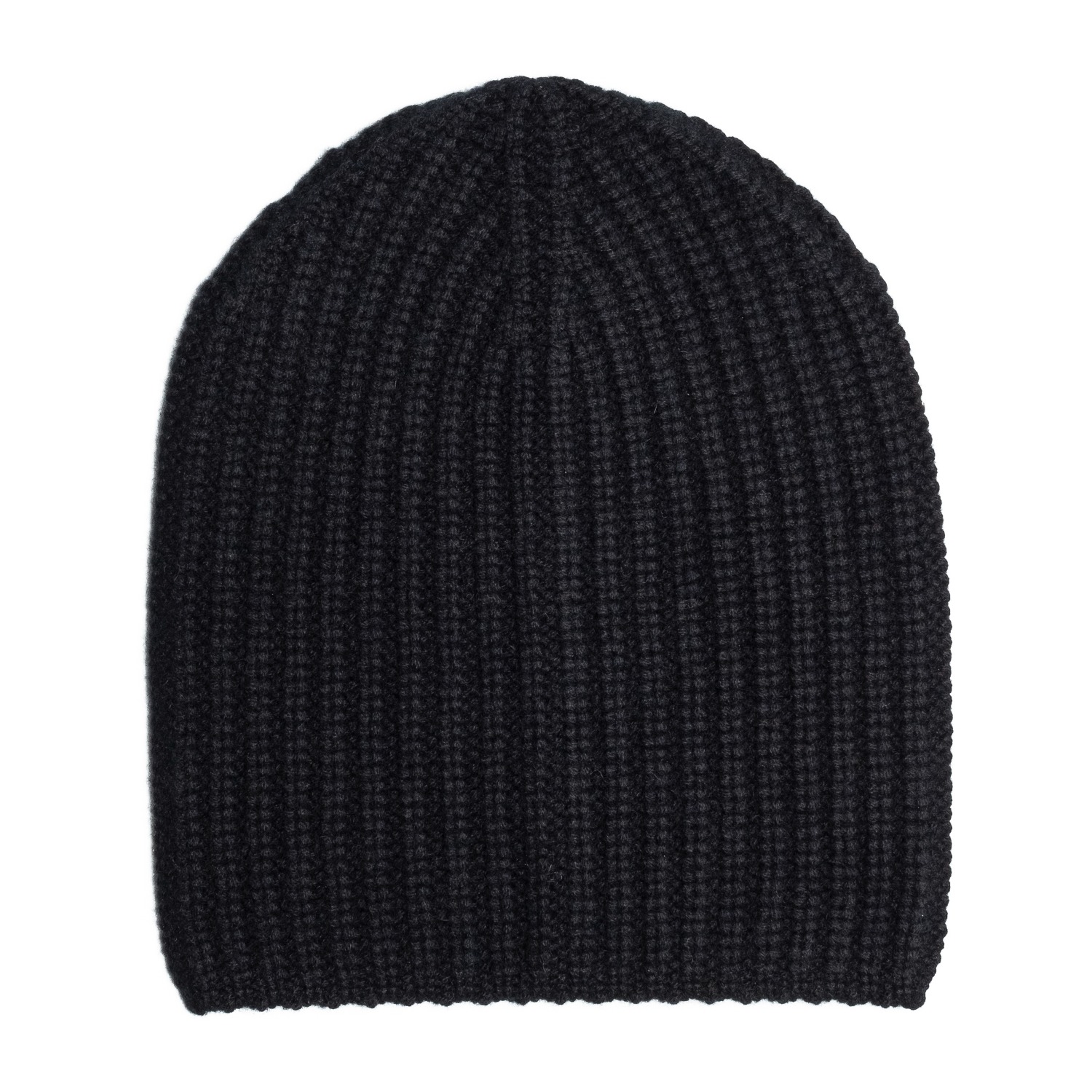 BEL CASHMERE WOMEN'S PLAIN KNITTED CASHMERE HAT BLACK