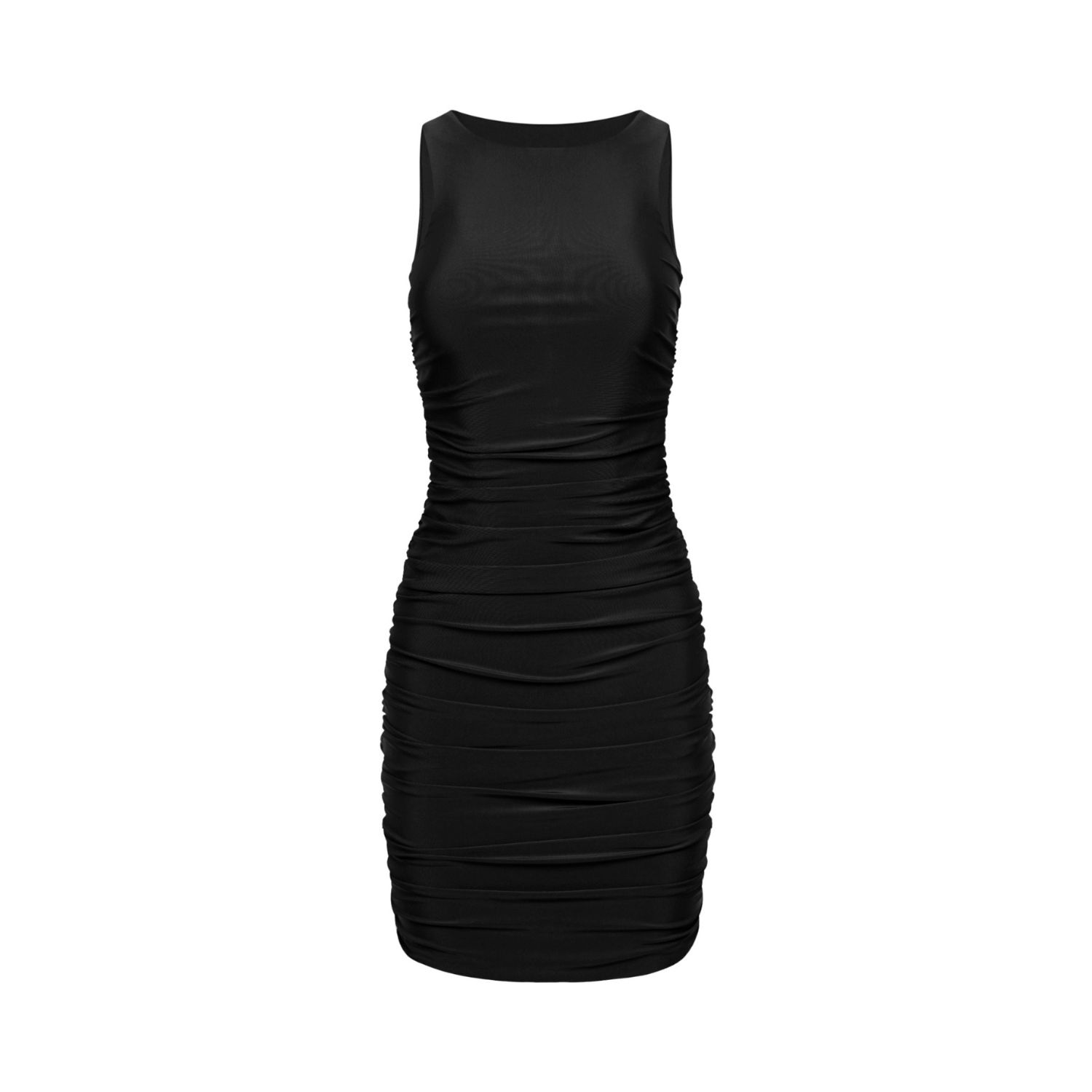 Playaluxe Women's Ibiza Black Ruched Mini Dress