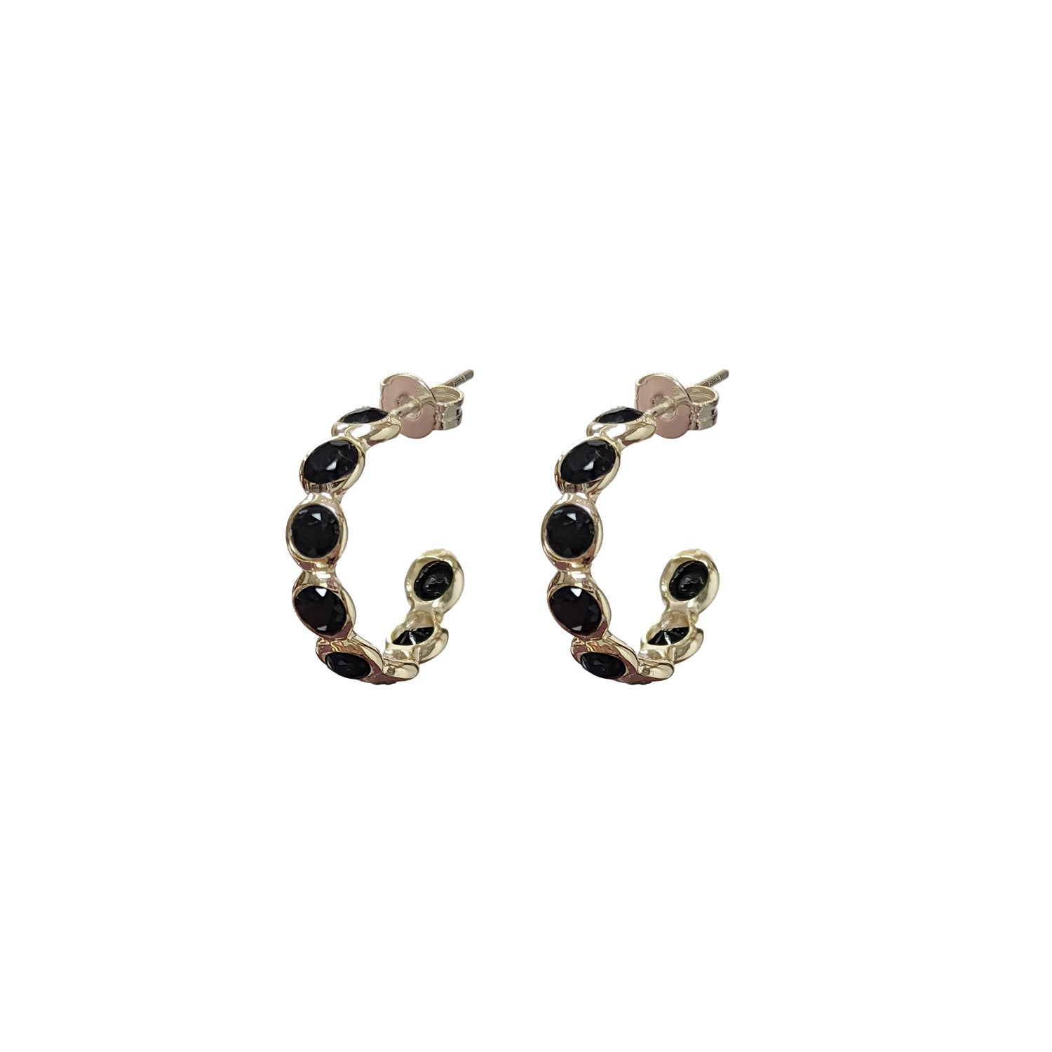 Women’s Creole Multi Black Onyx Earrings Mirabelle Jewellery