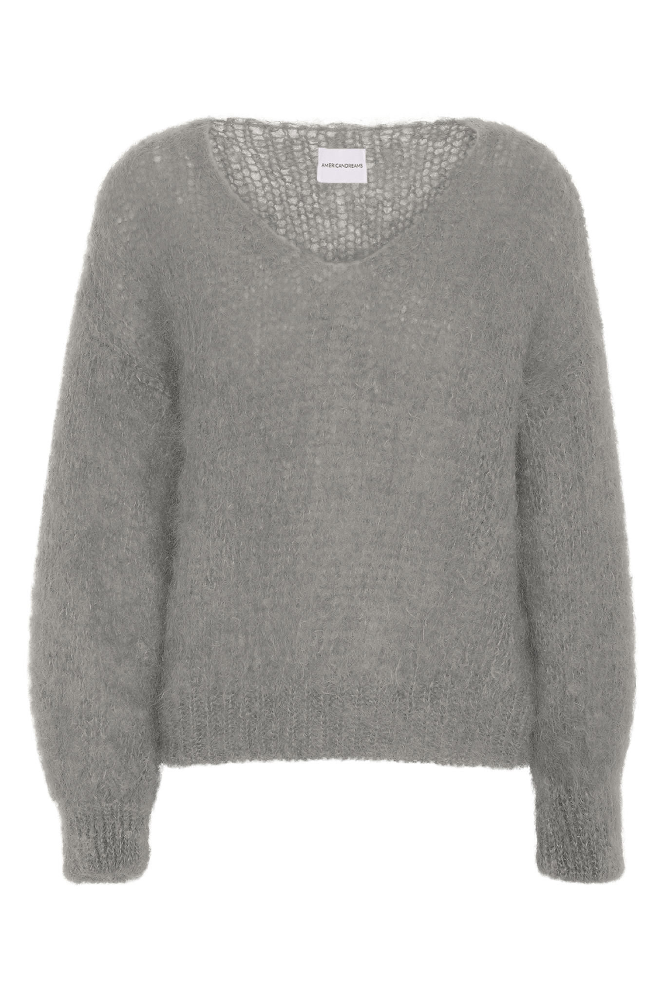 Americandreams Women's Milana Ls Mohair Knit Grey
