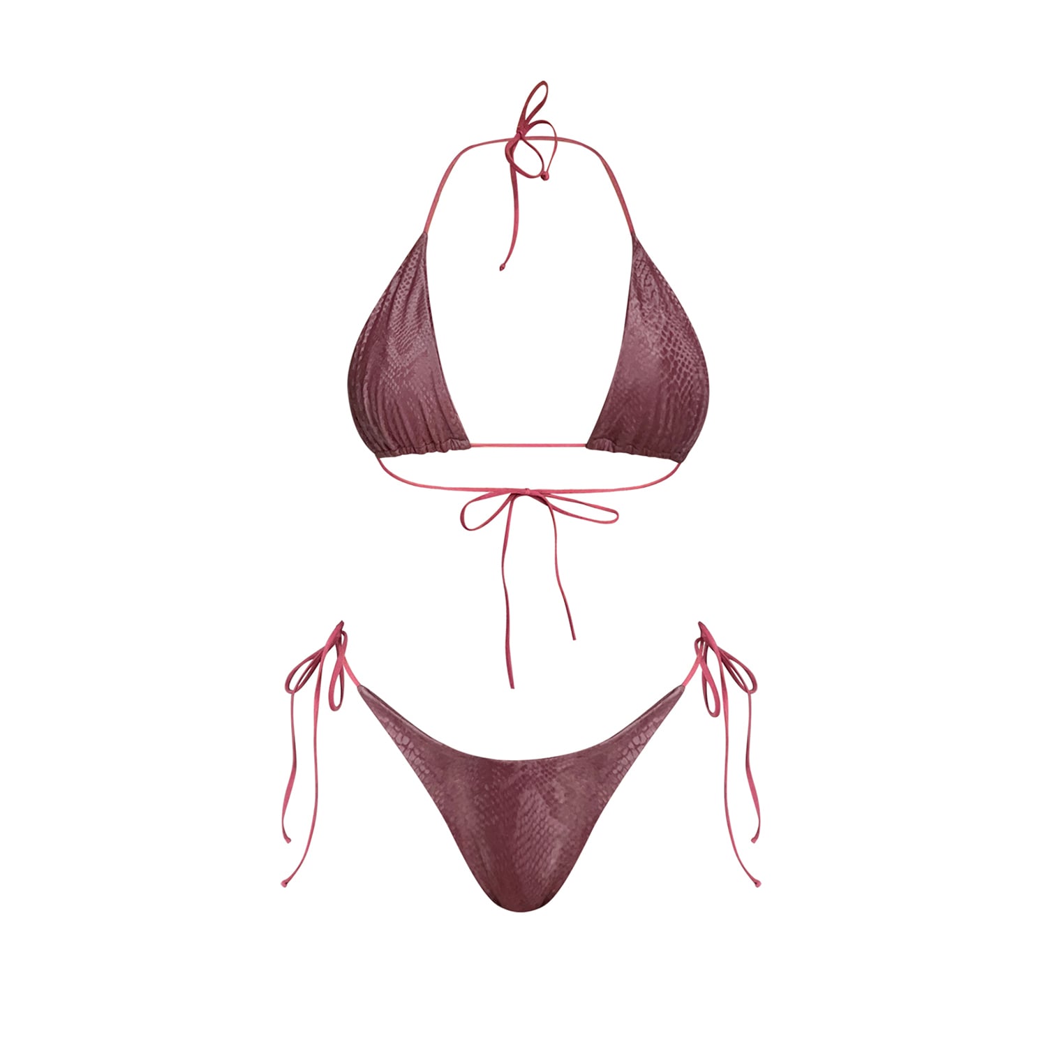 Ajroxx Women's Pink / Purple Maia' Plum Bikini In Pink/purple