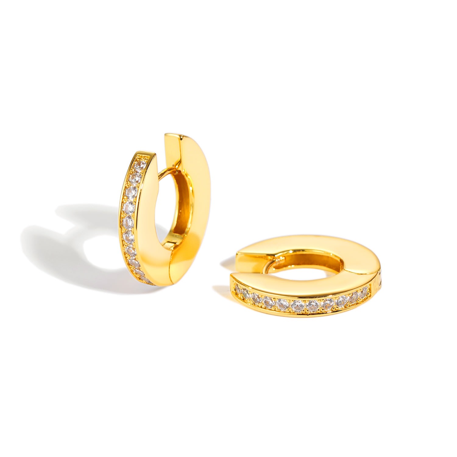 Women’s Adara Gold Hoop Cubic Zirconia Earrings Classicharms