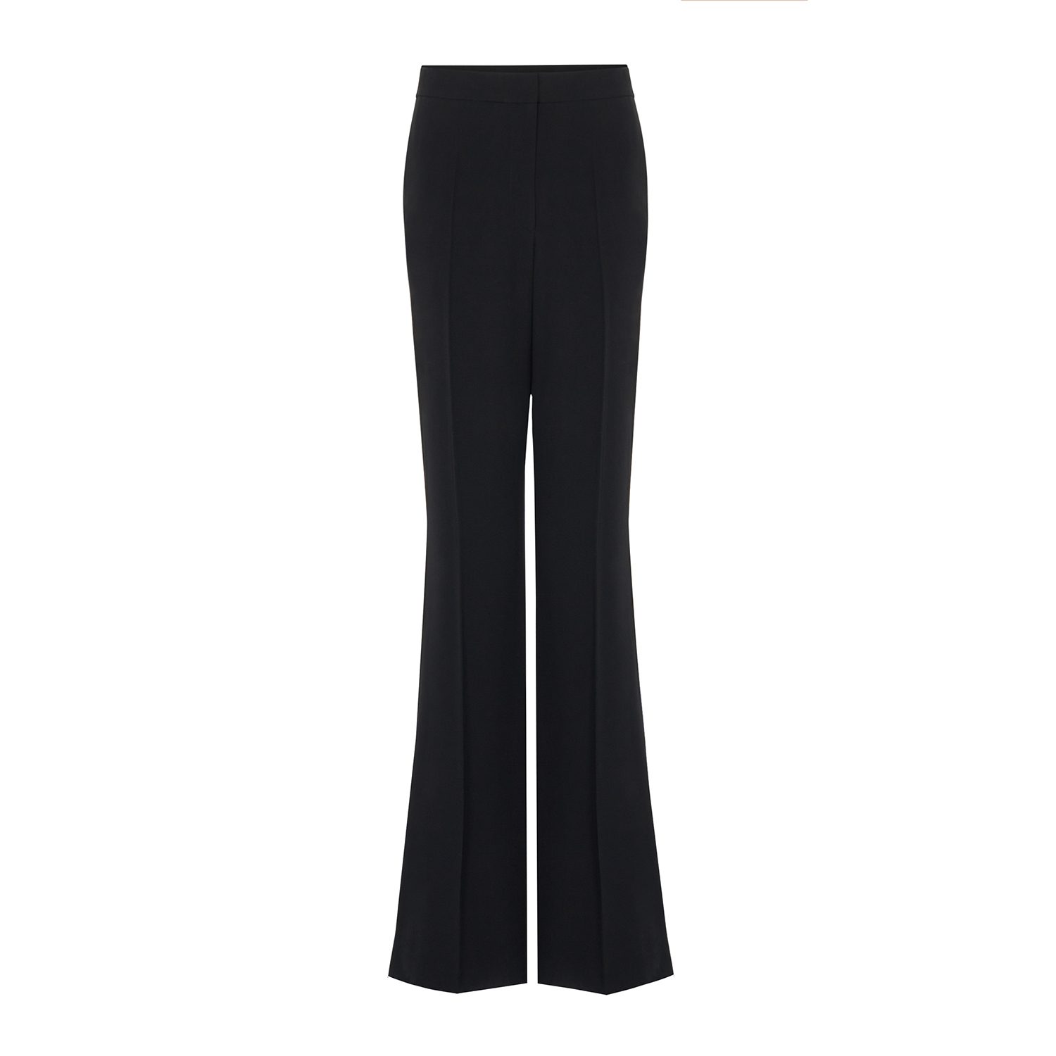 Rue Les Createurs Women's High Waist Wide Leg Black Trousers In Black