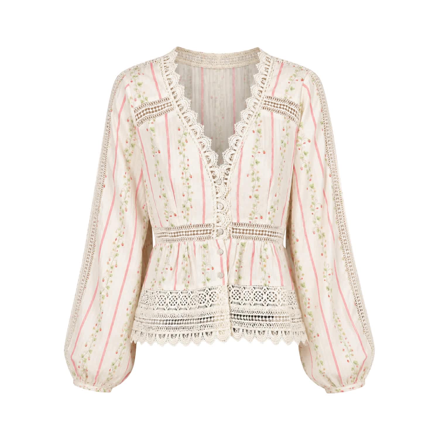 Ellen Crochet Trim Cotton Blouse | Rose & Nancy | Wolf & Badger