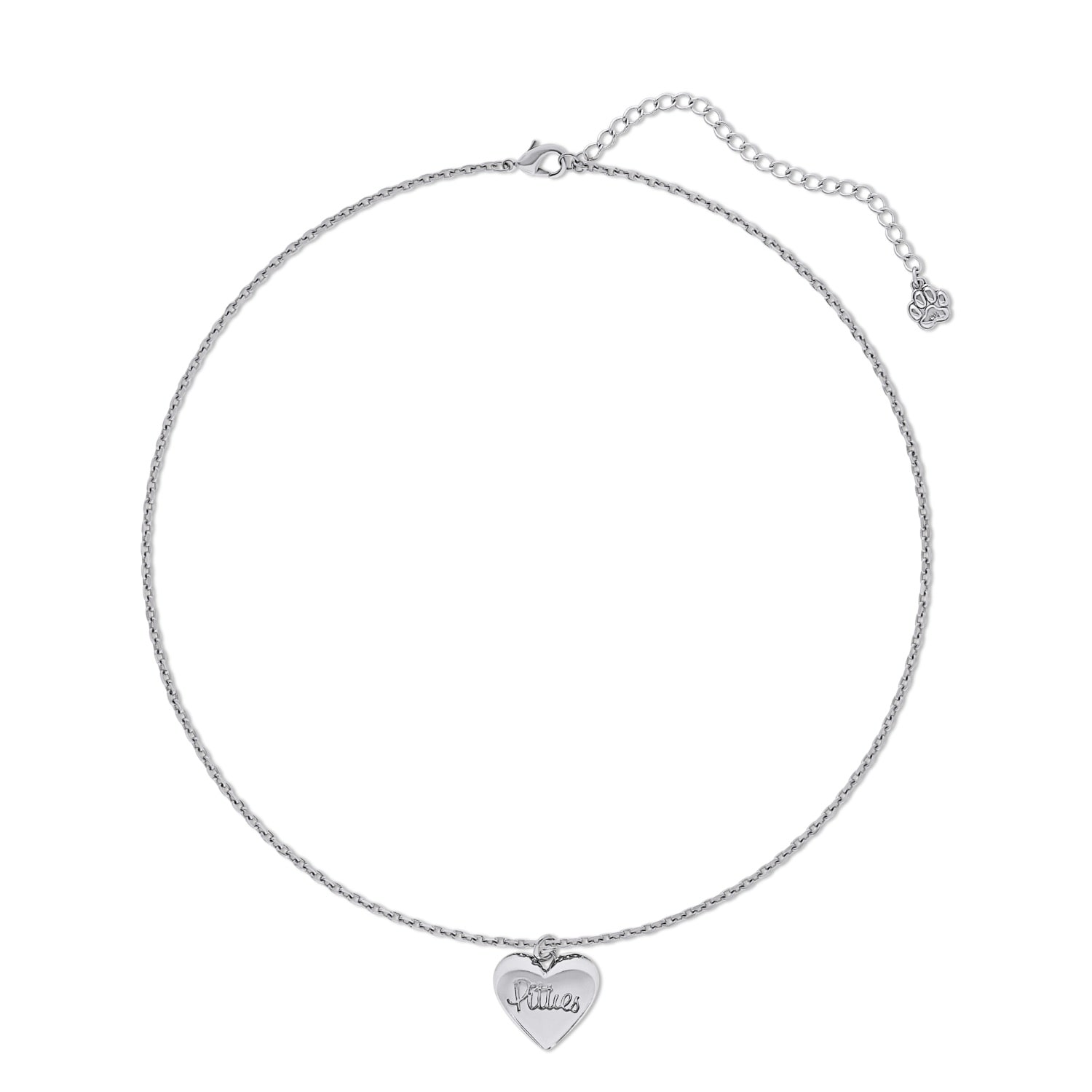 Cloud Haven Women's A Pittie Has My Heart Necklace Silver