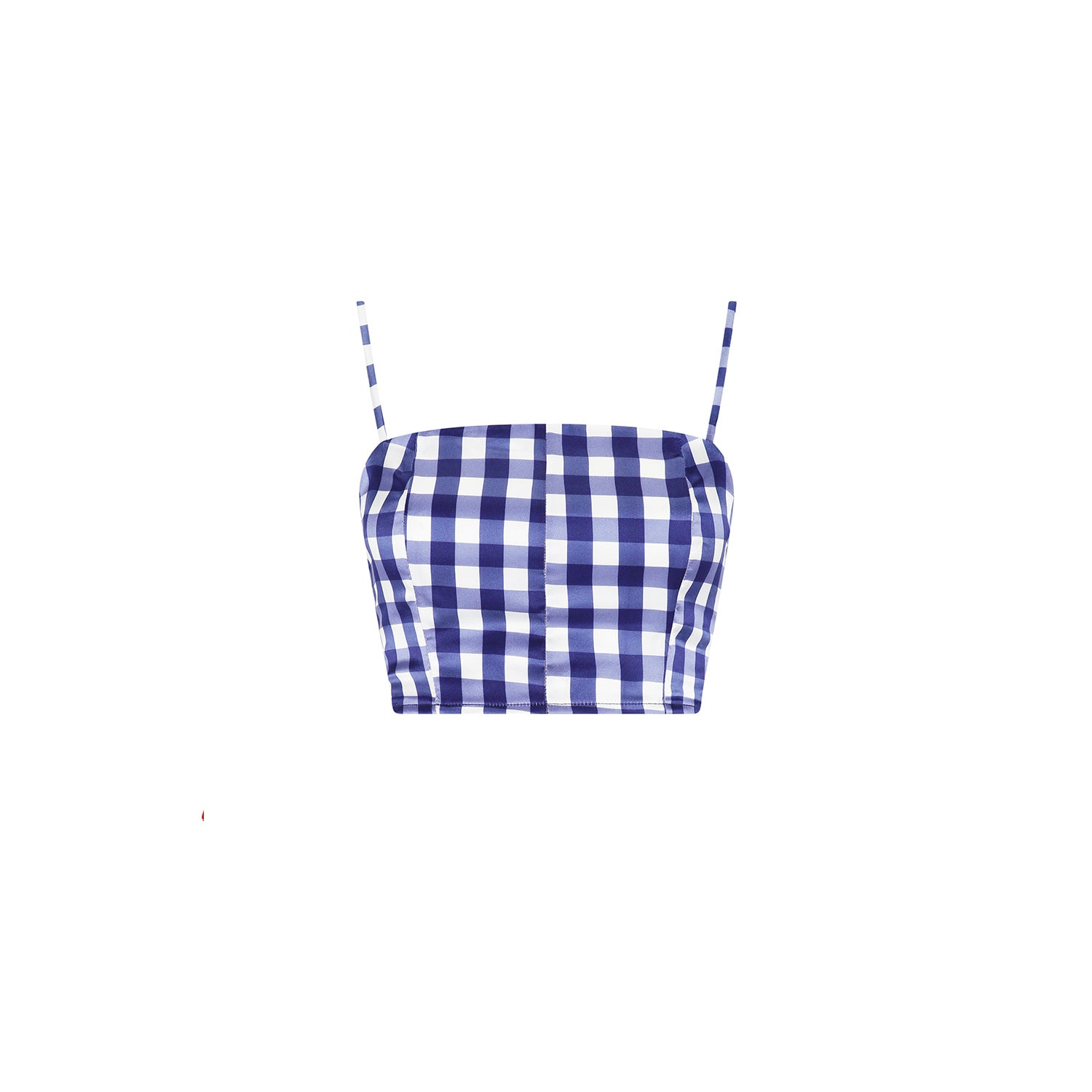 Aguaclara Women's Vichy Blue Bustier Top