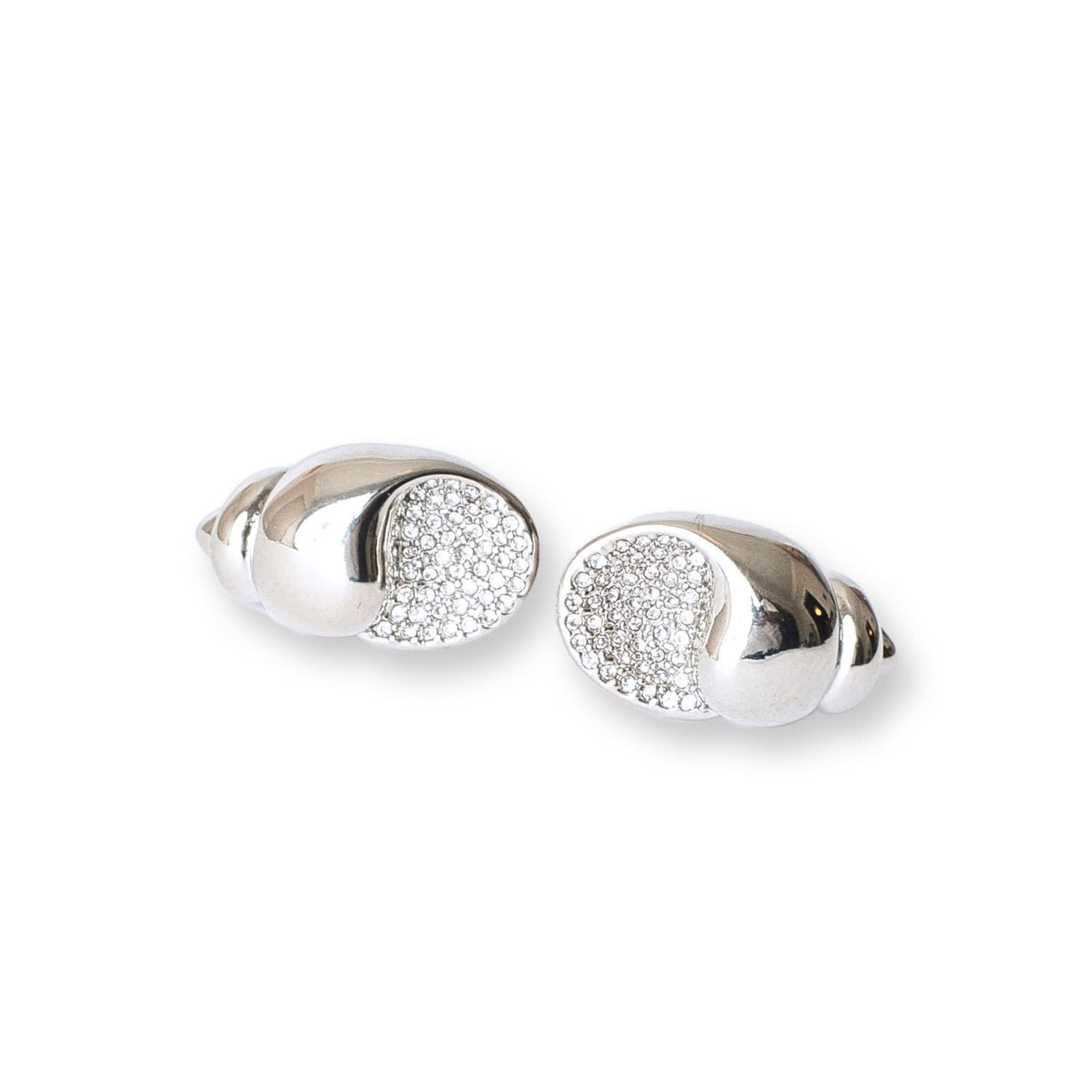 Women's Lexi Silver Crystal Seashell Stud Earrings | Classicharms