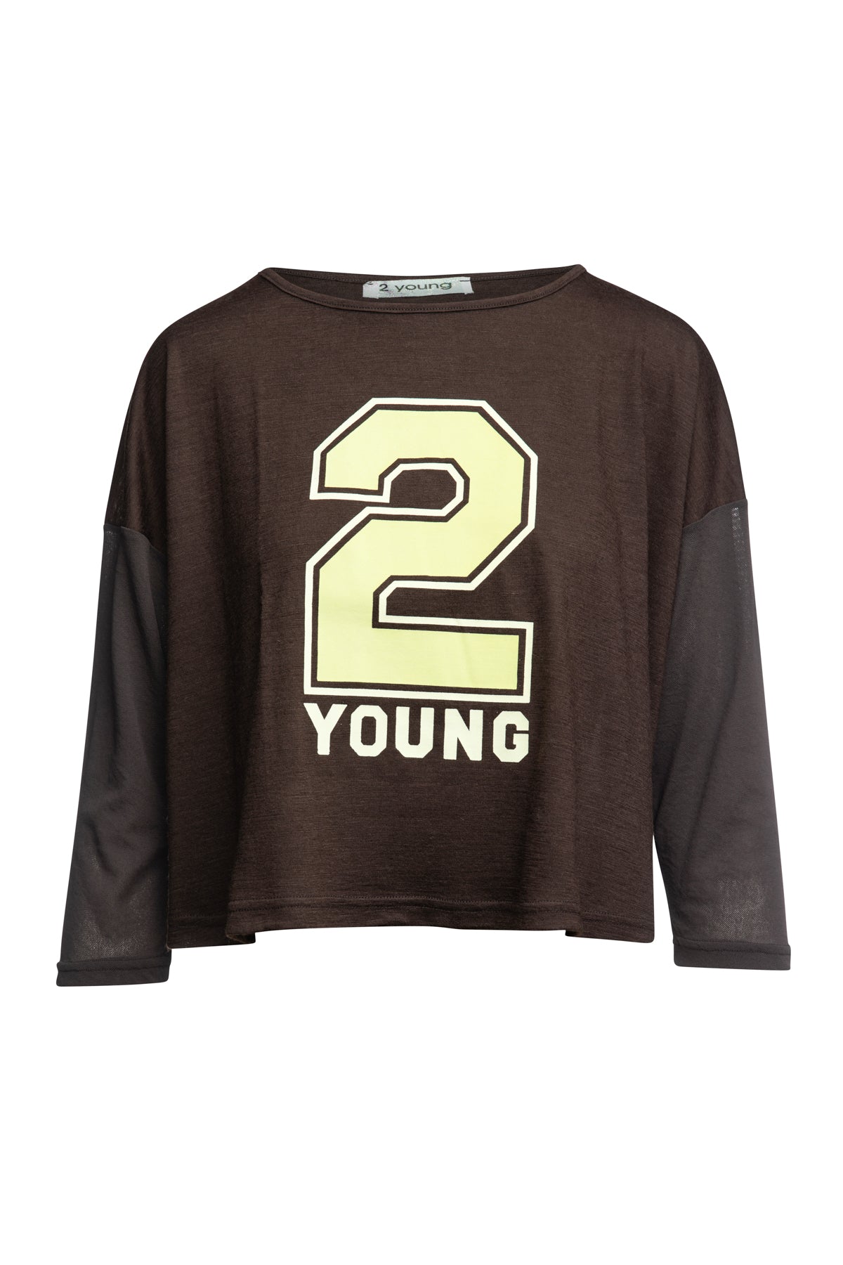 Conquista Women's Brown Sporty Crop Top In Brown