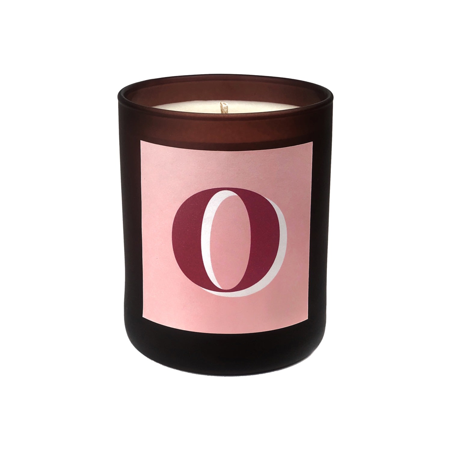 Little Karma Co. Ltd Pink Initial O Candle - Alba Refillable Large Alphabet Candle In Multi